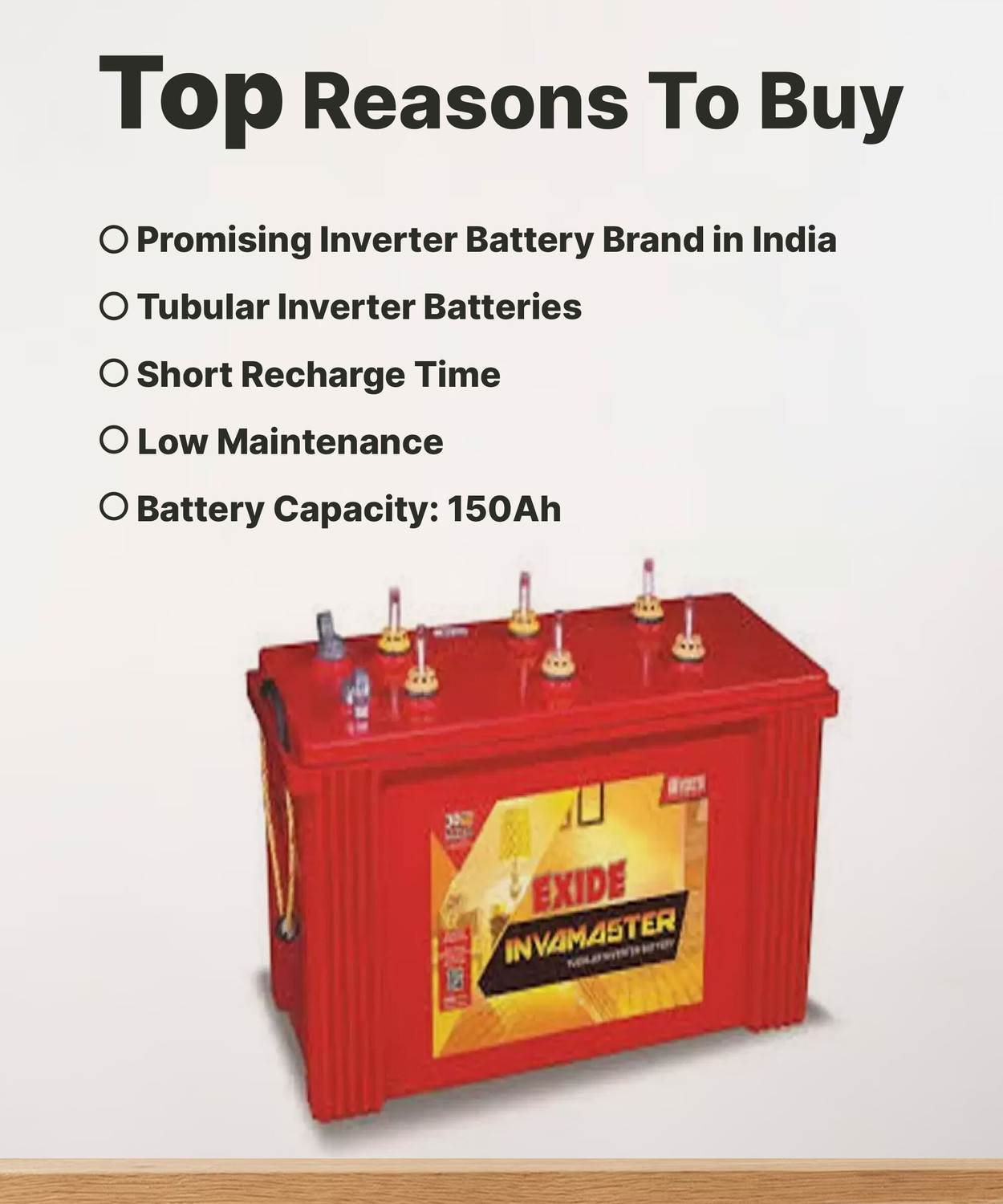 Image of EXIDE 54 Months Warranty Tubular Inverter Battery