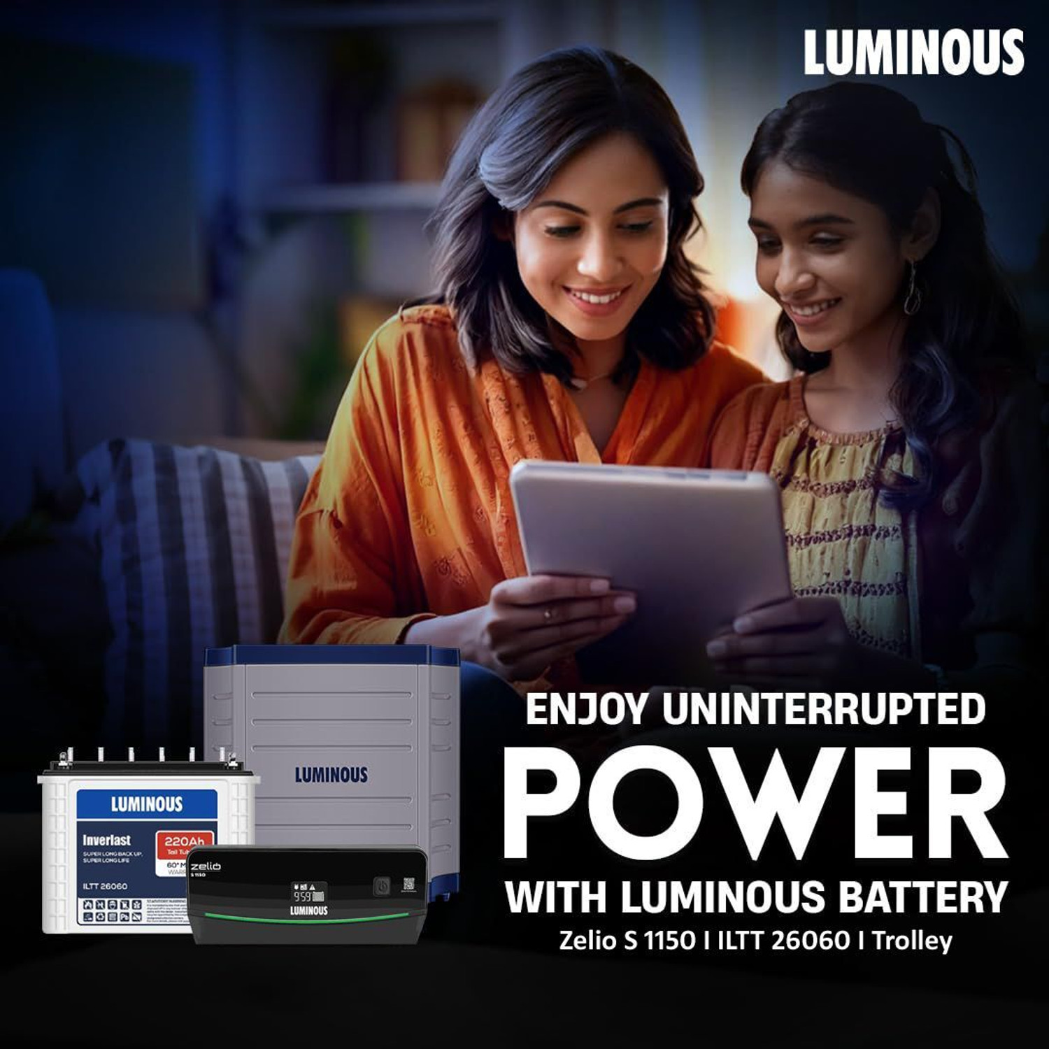 Image of LUMINOUS 60 Months Warranty Tubular Inverter Battery