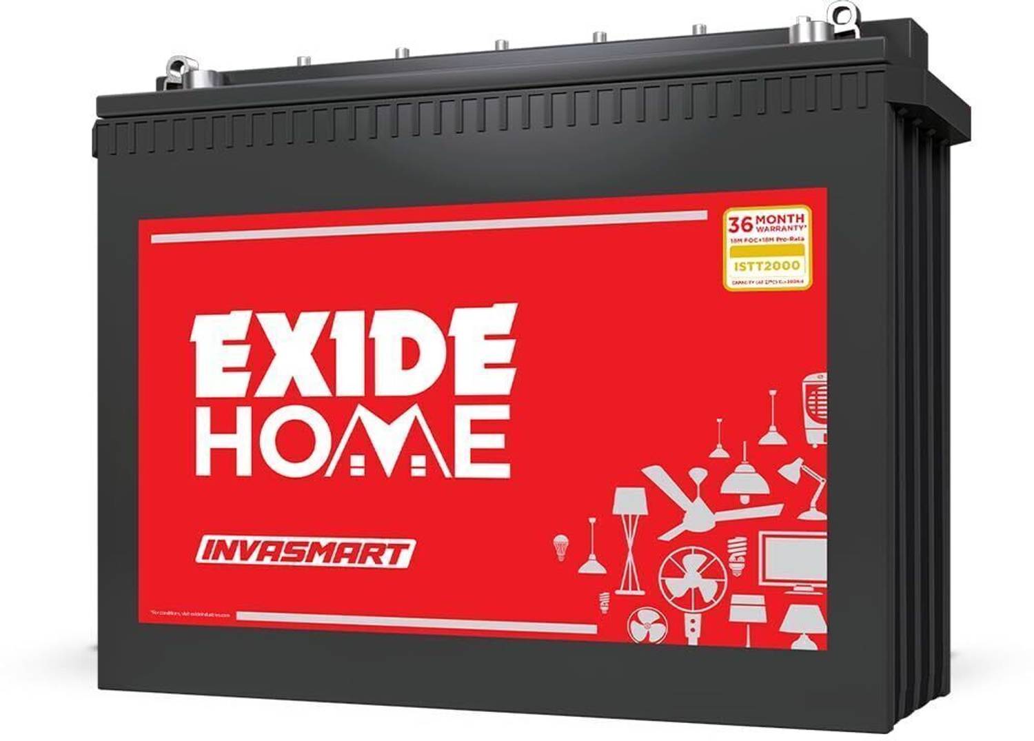 EXIDE 36 Months Warranty Tubular Inverter Battery (200 Ah, ISTT20
