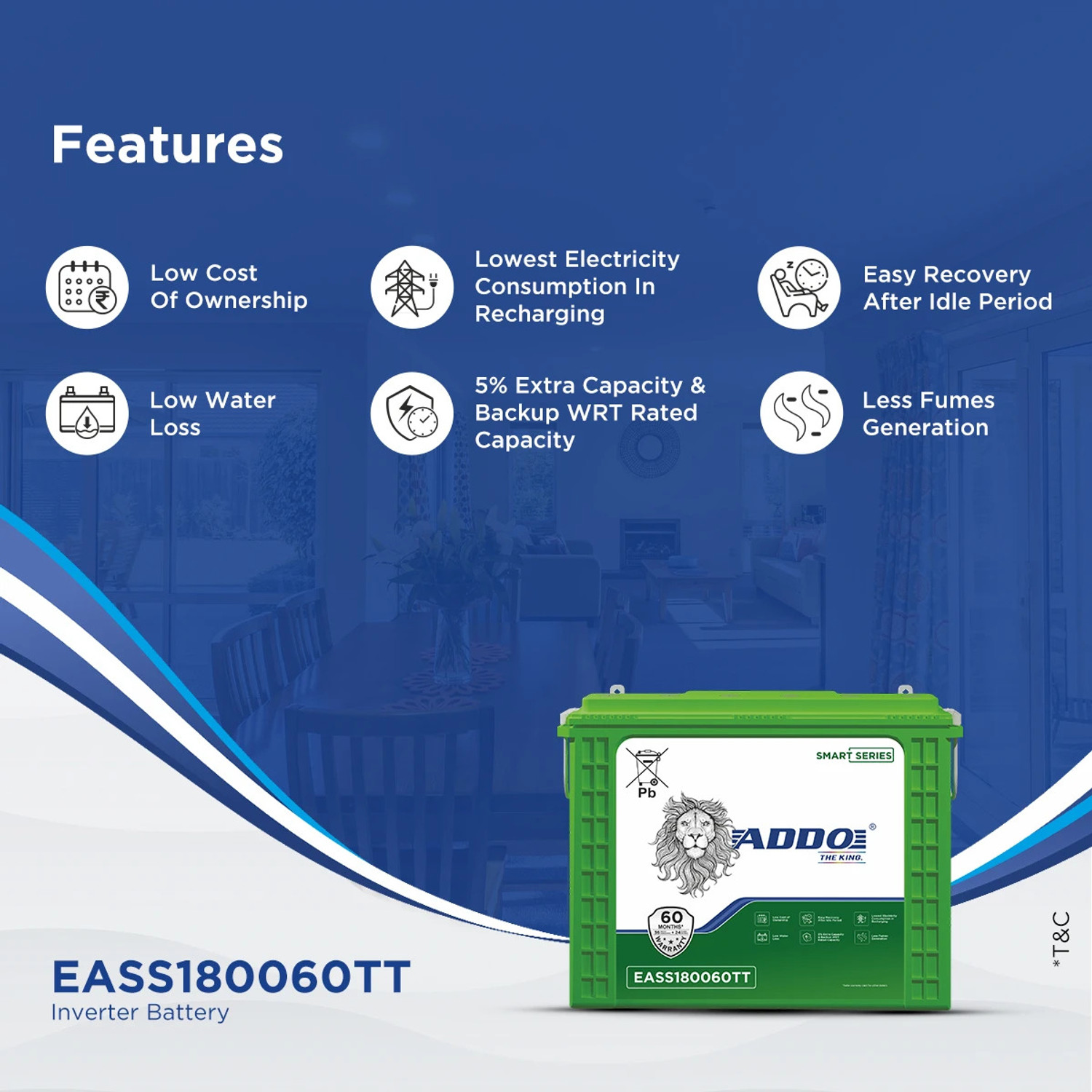 Image of Addo 60 Months Warranty Tubular Inverter Battery