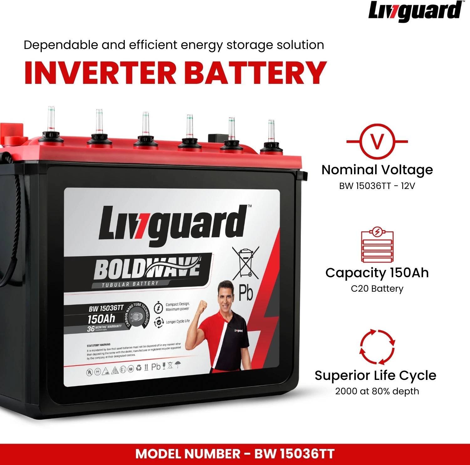 Livguard 3 Year Warranty Tubular Inverter Battery - Image 3