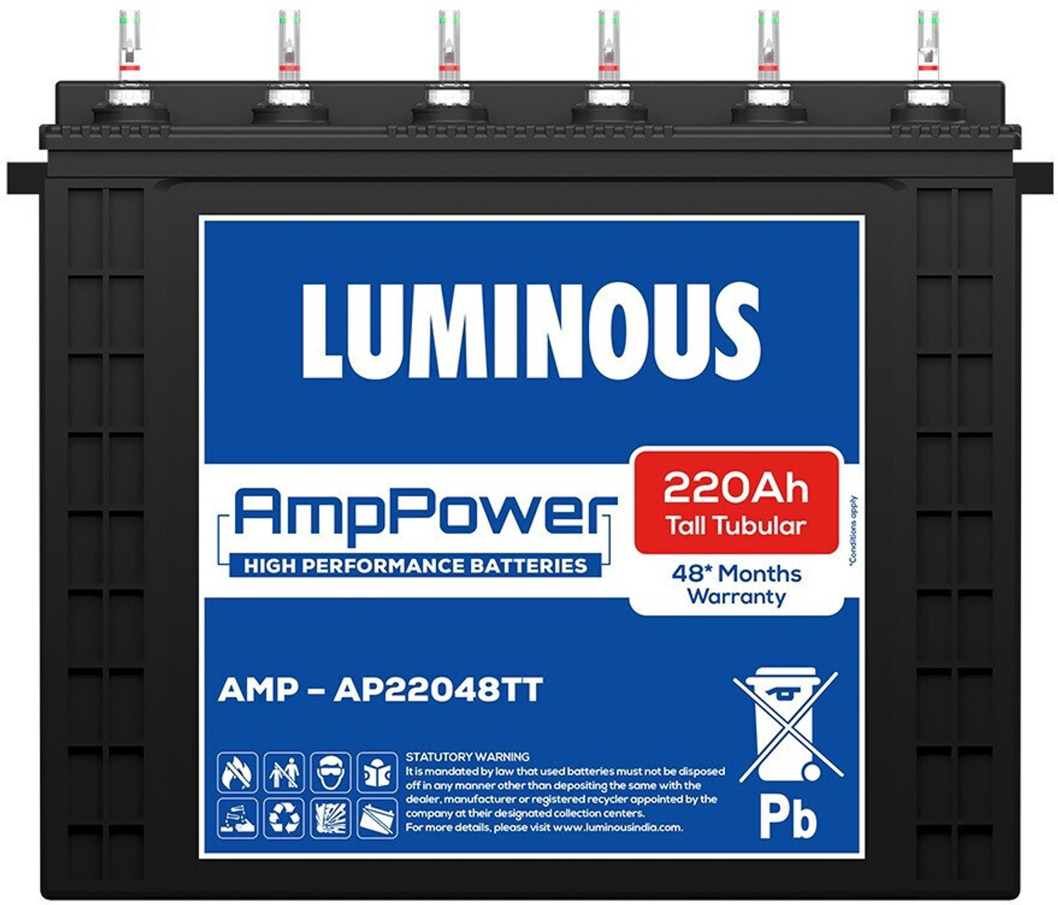 Image of LUMINOUS 48 Months Warranty Tubular Inverter Battery