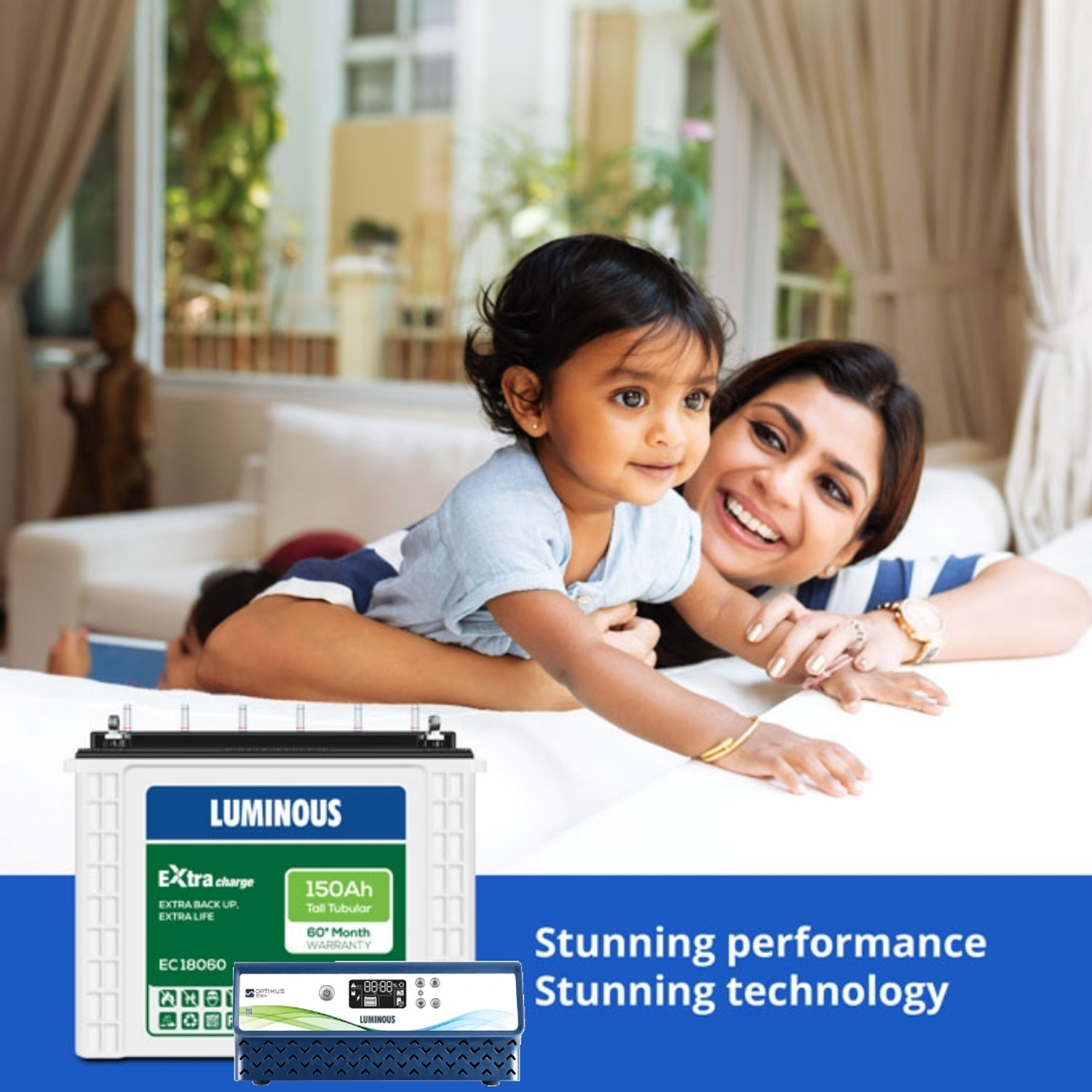 Image of LUMINOUS 60 Months Warranty Tubular Inverter Battery