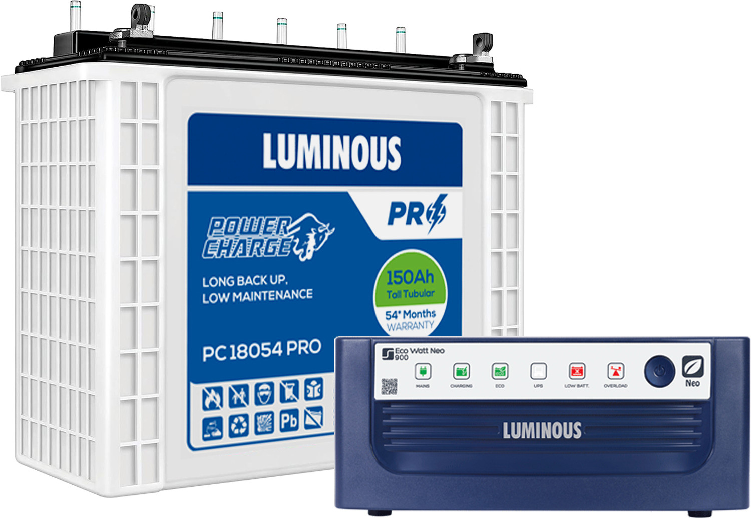 Image of LUMINOUS 42 Months Warranty Tubular Inverter Battery