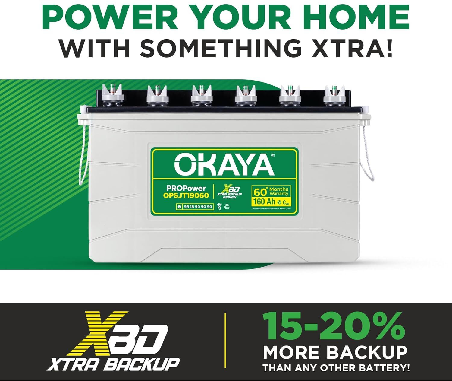 Image of OKAYA 60 Months Warranty Tubular Inverter Battery