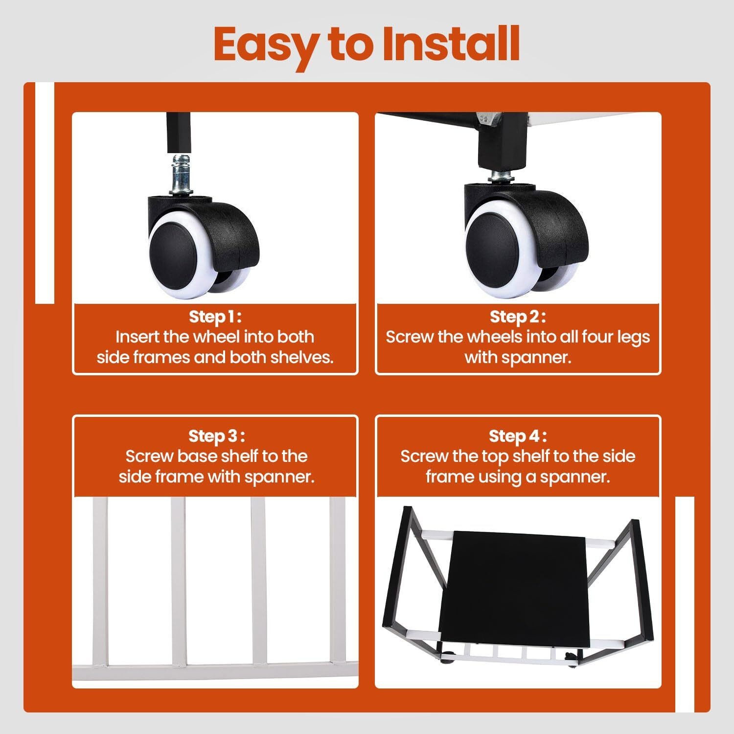 Image of Flipkart SmartBuy Heavy-Duty Inverter Trolley Stand with Wheels | Rust-Proof Base Trolley for Inverter and Battery