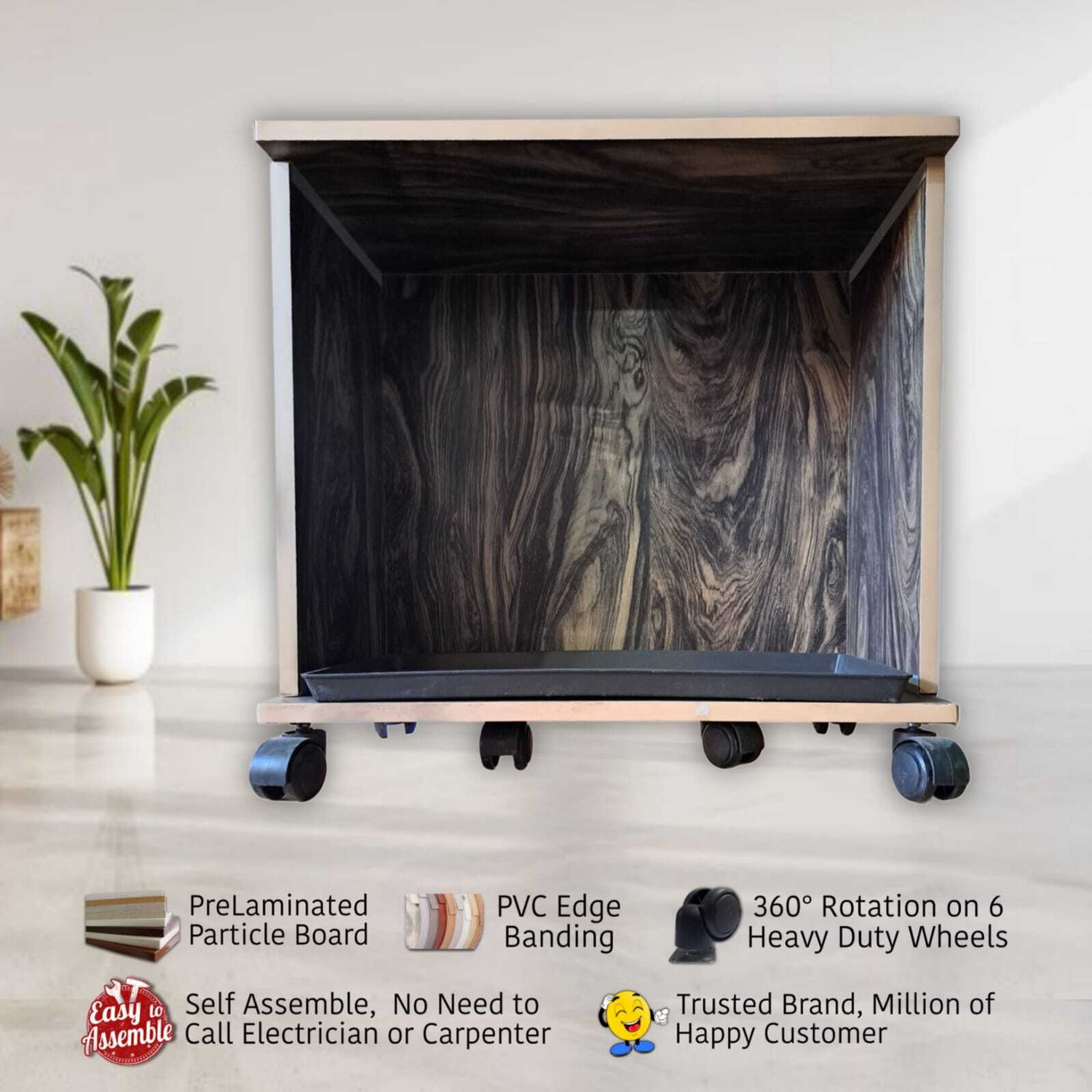 Image of PRESTOKAM Affrican Dark Beach Edge Trolley for Inverter and Battery