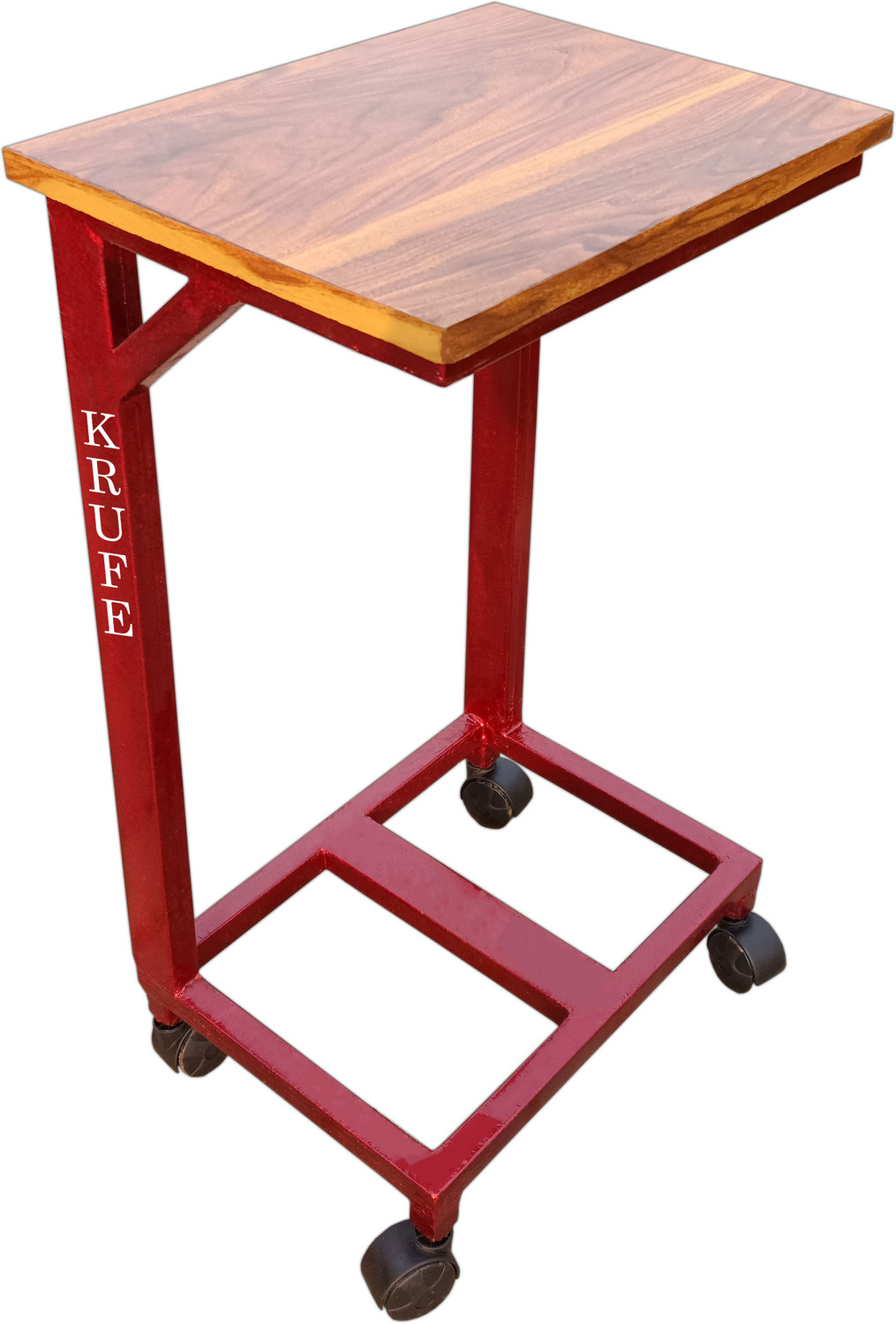 Image of krufe Heavy Duty Single Battery RED Trolley for Inverter and Battery (Red)