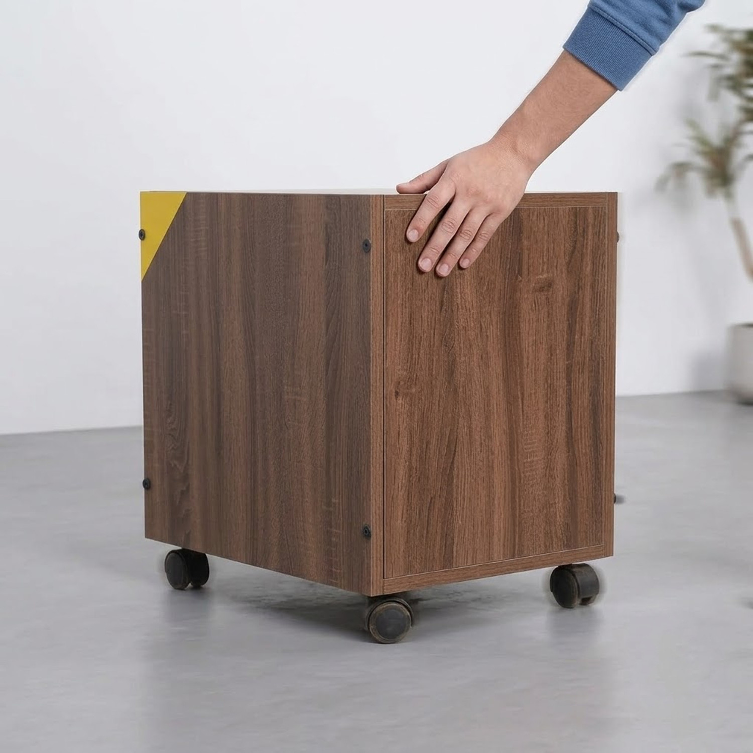 Image of SSS Wooden Inverter Battery Trolley Cabinet | Battery Box |ups Box for Home Trolley for Inverter and Battery (Brown)