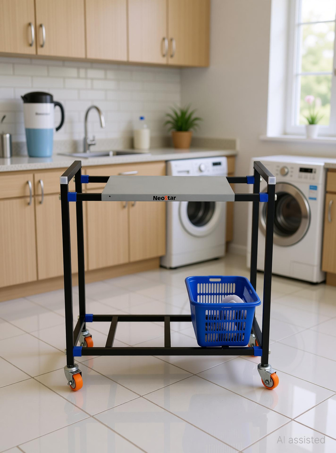 Image of NEOSTAR Heavy Metal Inverter Trolley for Inverter and Battery