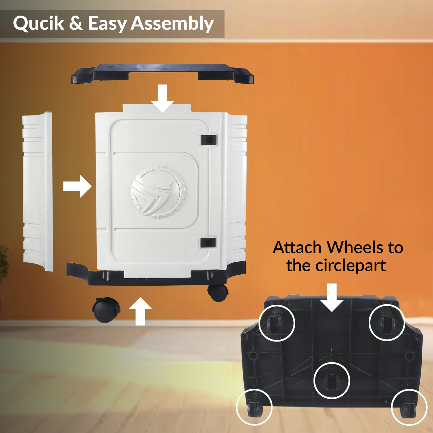 Image of Flipkart SmartBuy Heavy-Duty Unbreakable Plastic Trolley for Inverter and Battery
