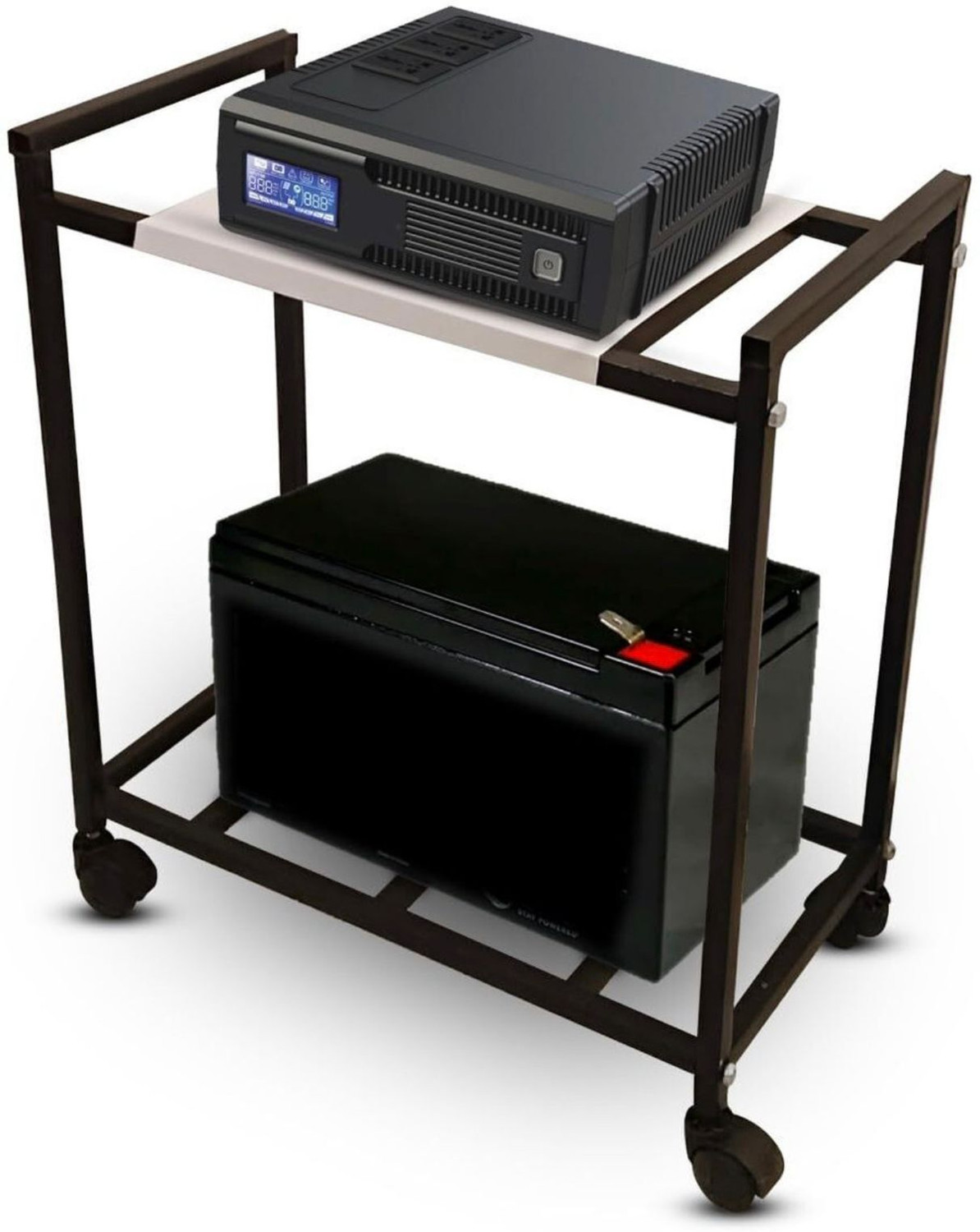 Image of SHOEVAULT Inverter Trolley Stand with Wheels | Rust-Proof Base Trolley for Inverter and Battery