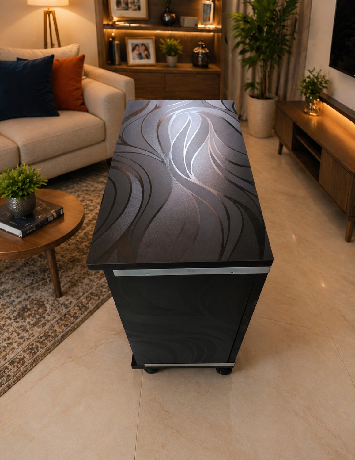 Image of Radhe Wooden Ply InverterBattery Trolley for Home & Office Trolley for Inverter and Battery