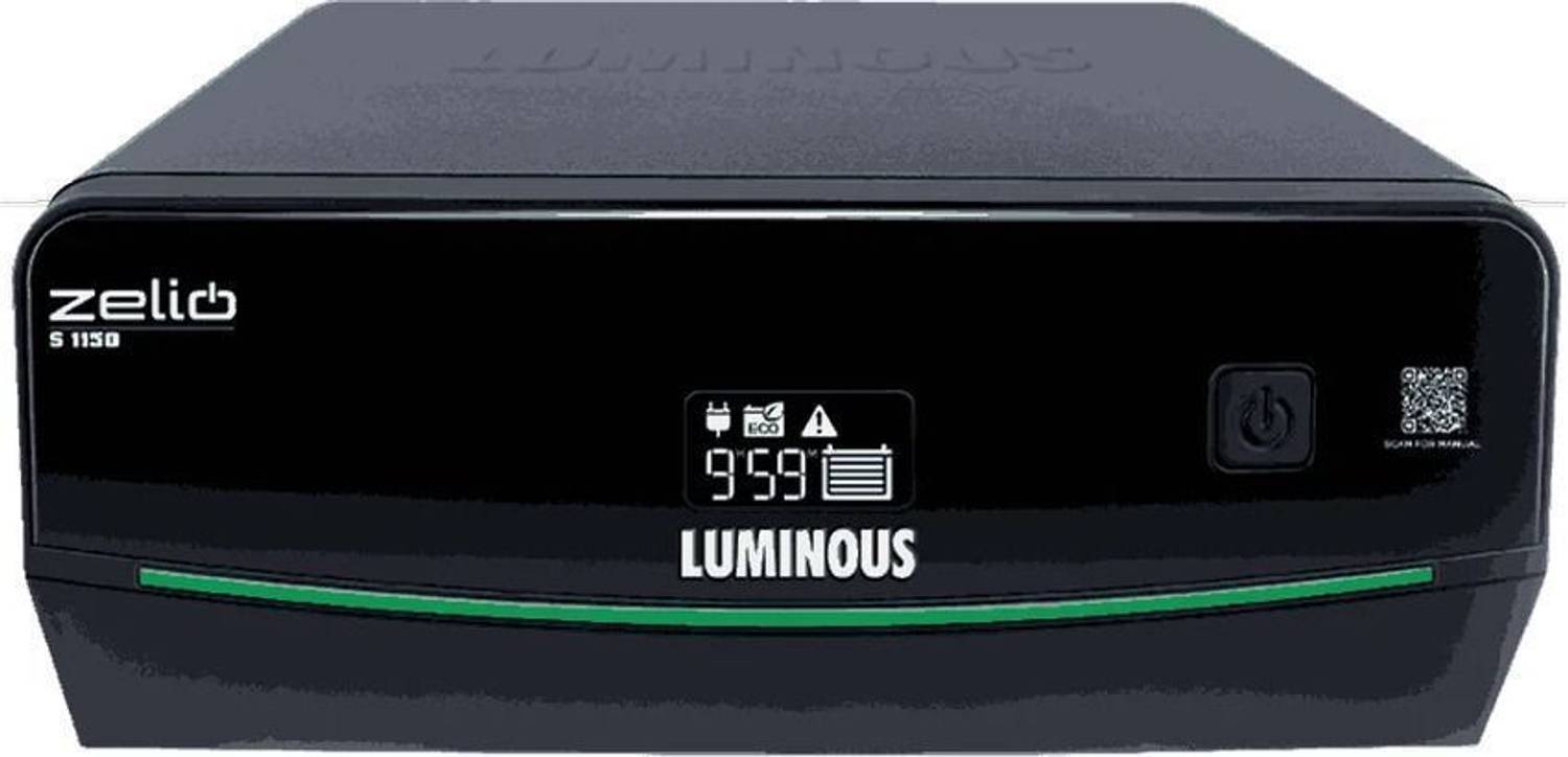 LUMINOUS Zelio S 1150/12V Inverter with LCD Display Zelio S 1150/12V with 36 Months Warranty Pure Sine Wave Inverter