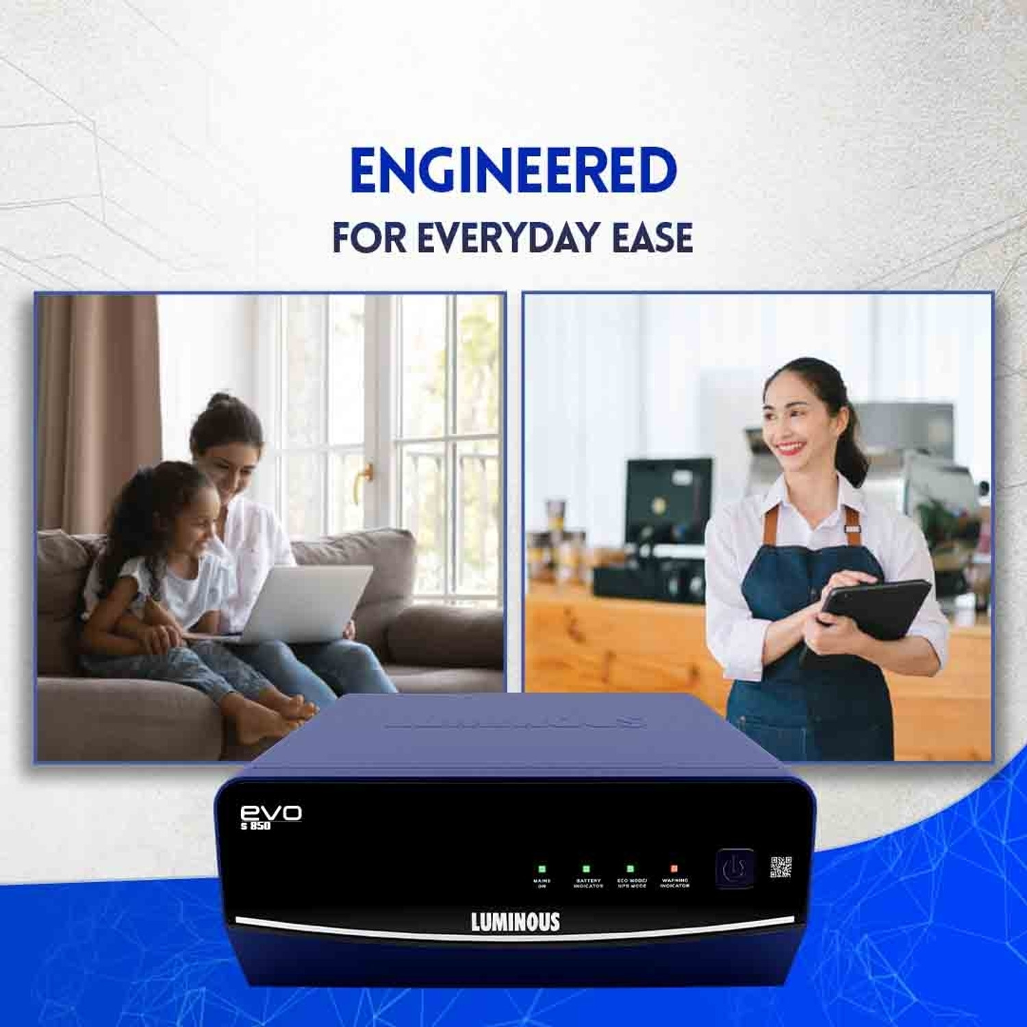 Image of LUMINOUS EVO S 850 with 36 Months Warranty Pure Sine Wave Inverter