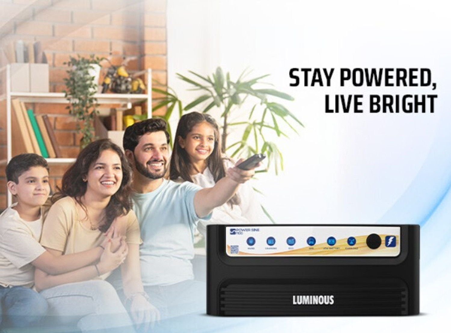 Image of LUMINOUS Power Sine Black 1100 with 3 Year Warranty Pure Sine Wave Inverter