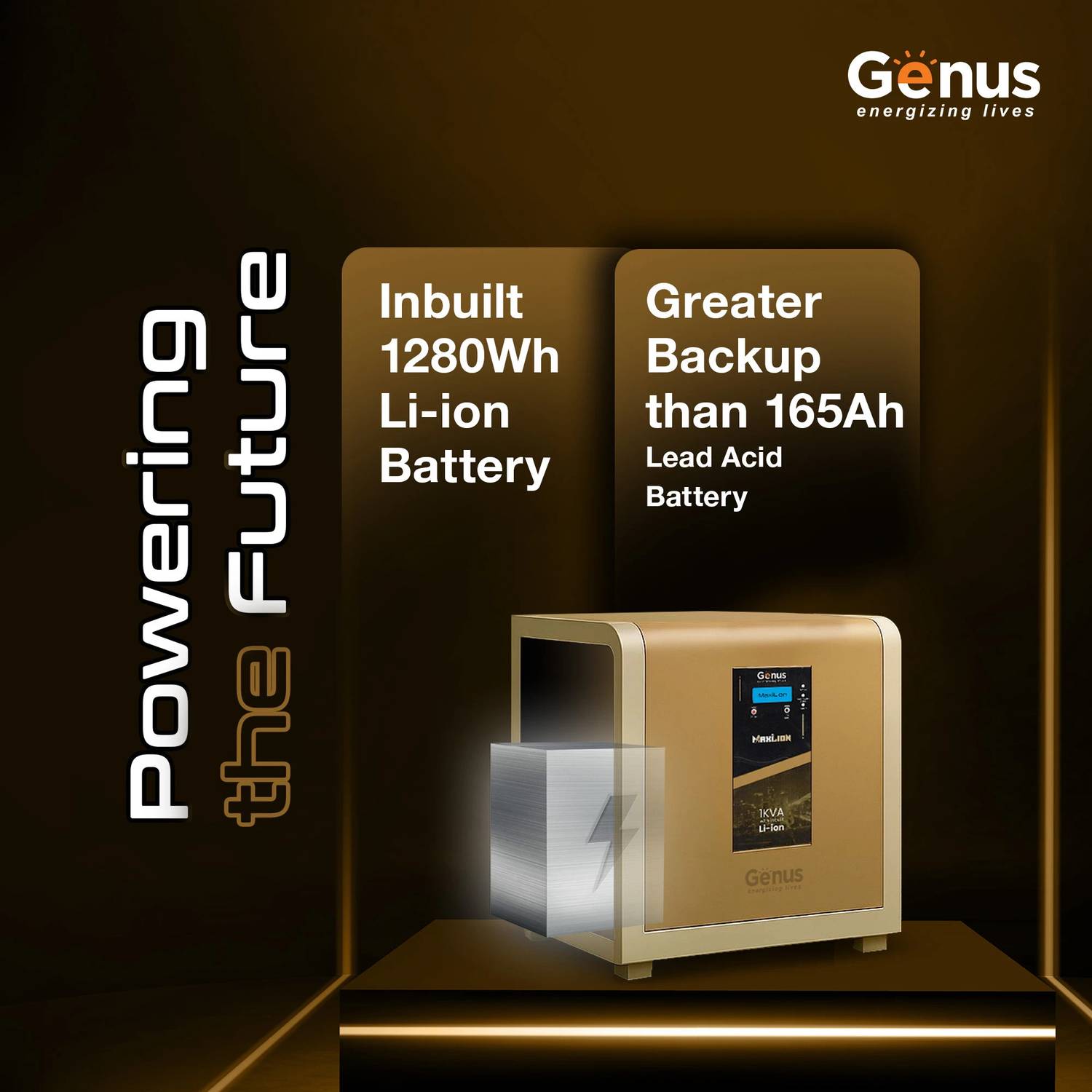Genus 1000 VA Inverter with 1280Wh Battery - Image 2