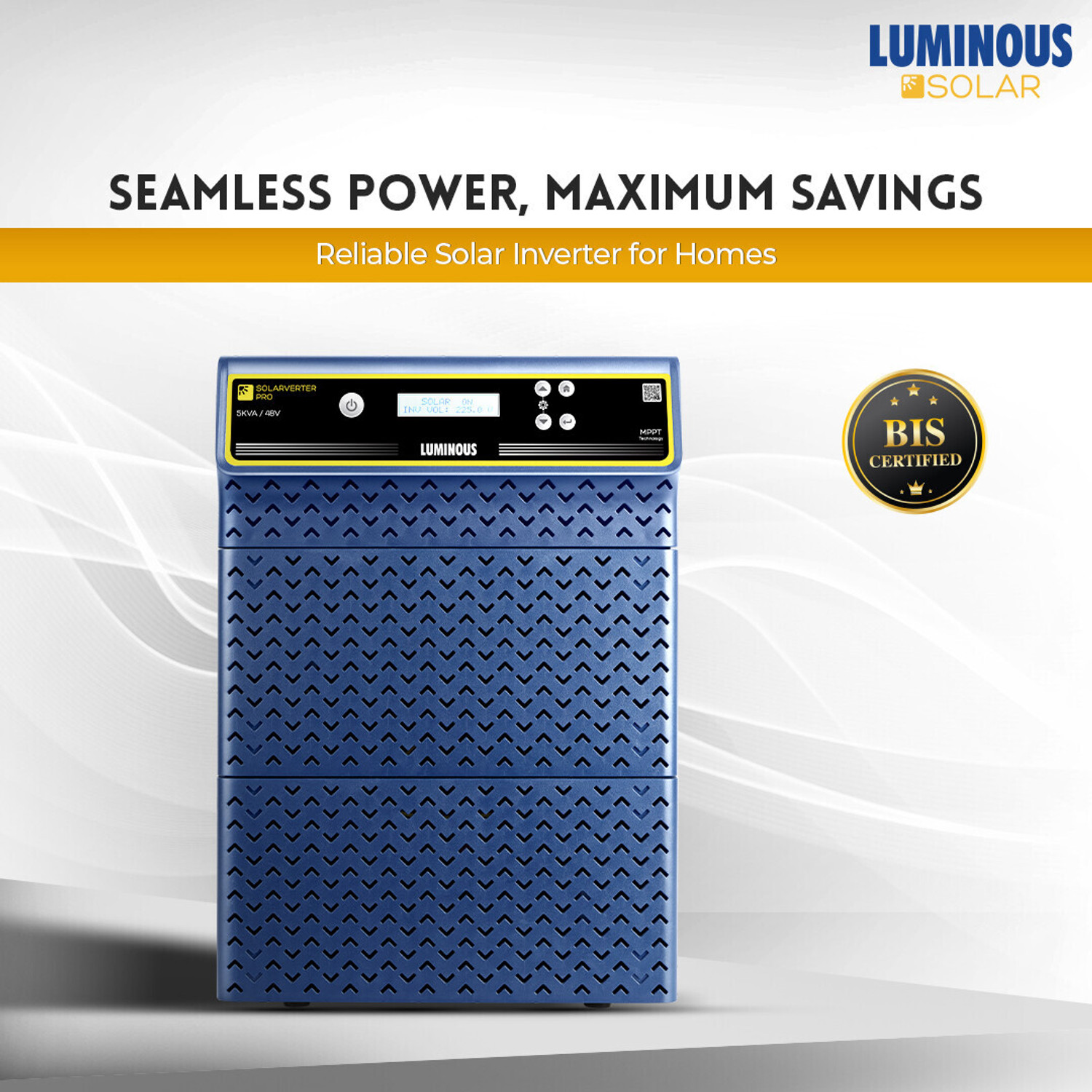 Image of LUMINOUS SOLARVERTER PRO 5KVA with 3 Year Warranty Solar Compatible Pure Sine Wave Inverter