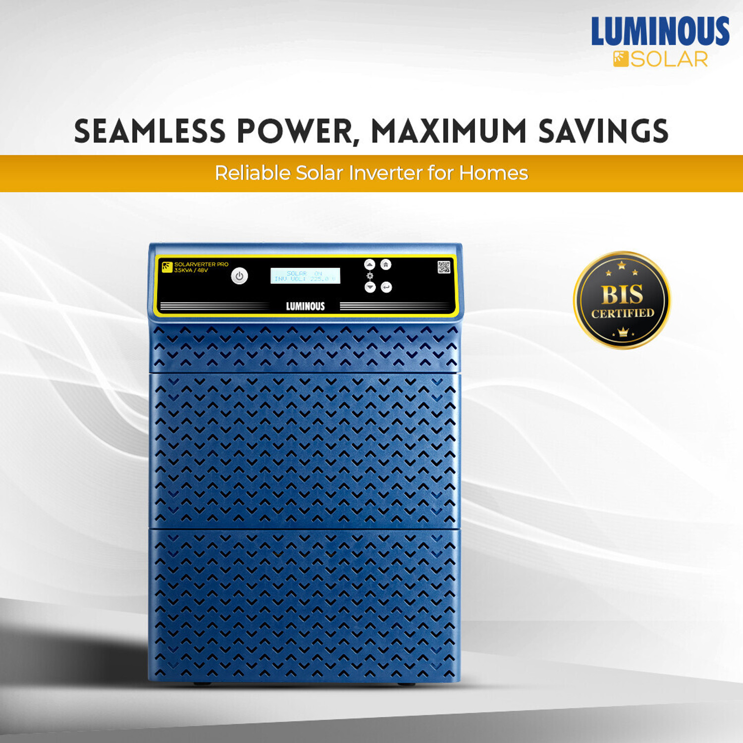 Image of LUMINOUS SOLARVERTER PRO 3.5KVA with 3 Year Warranty Solar Compatible Pure Sine Wave Inverter