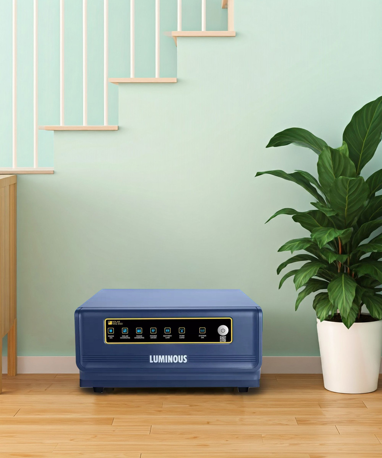Image of LUMINOUS 850 Solar Inverter | Intelligent Load Sharing | Minimum Maintenance 850 / 850e with 36 Months Warranty Solar Compatible Pure Sine Wave Inverter