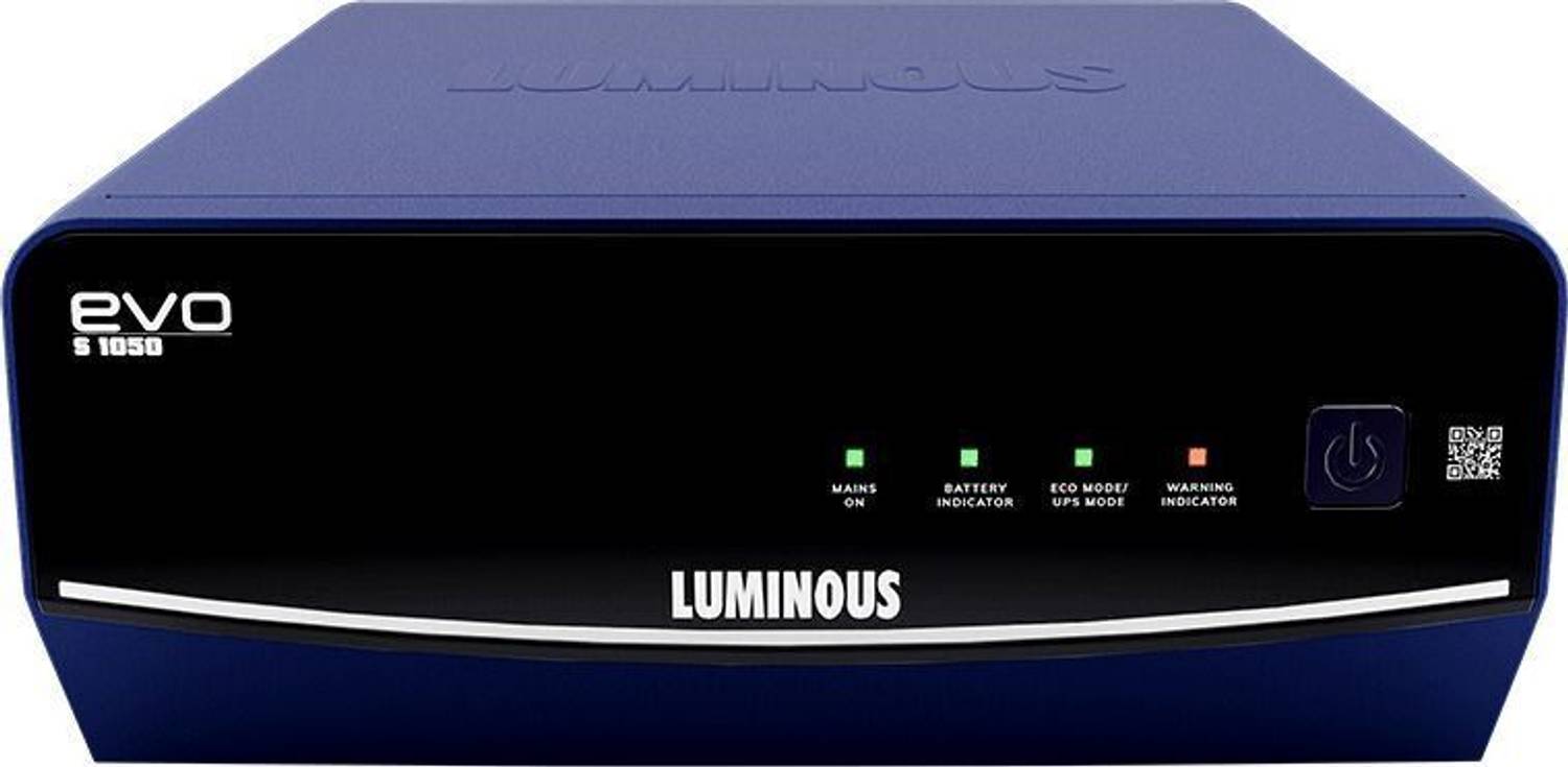 LUMINOUS EVO S 1050/12V Best inverter for Home And Office EVO-S-1050 with 3 Year Warranty Pure Sine Wave Inverter