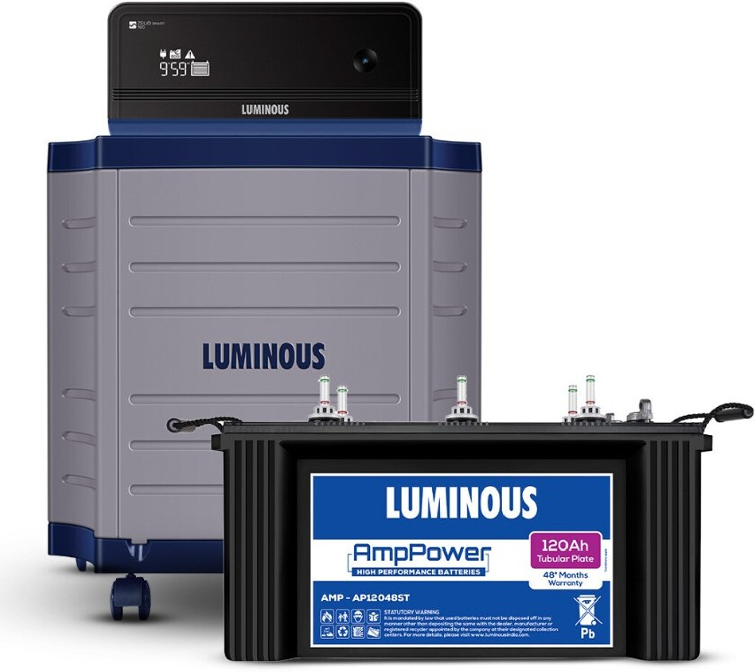 Image of LUMINOUS Zelio 1100 + AMP-AP12048ST + T with 3 Year Warranty Pure Sine Wave Inverter