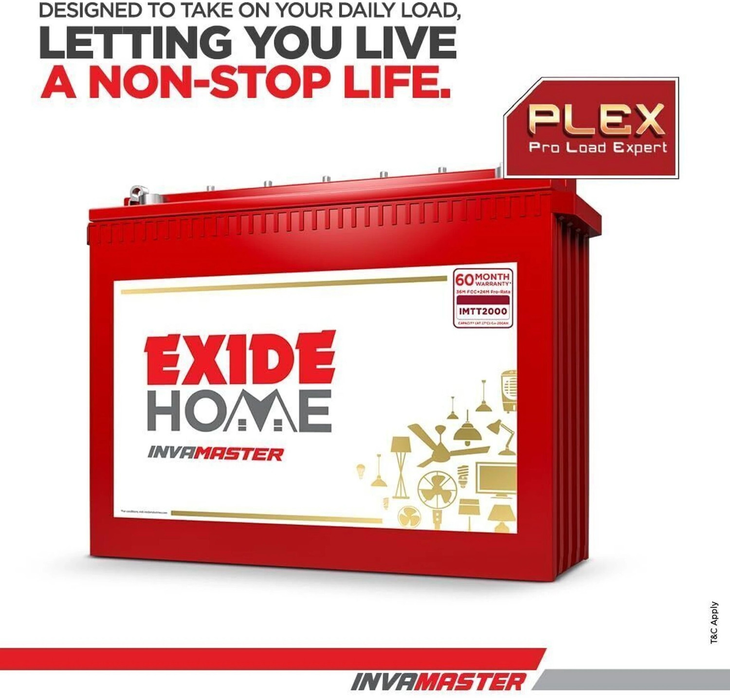 Image of EXIDE Magic 1125 Inverter With IMTT2000 200Ah Battery Magic 1125 VA Inverter with IMTT 2000 Battery with 60 Months Warranty Square Wave Inverter