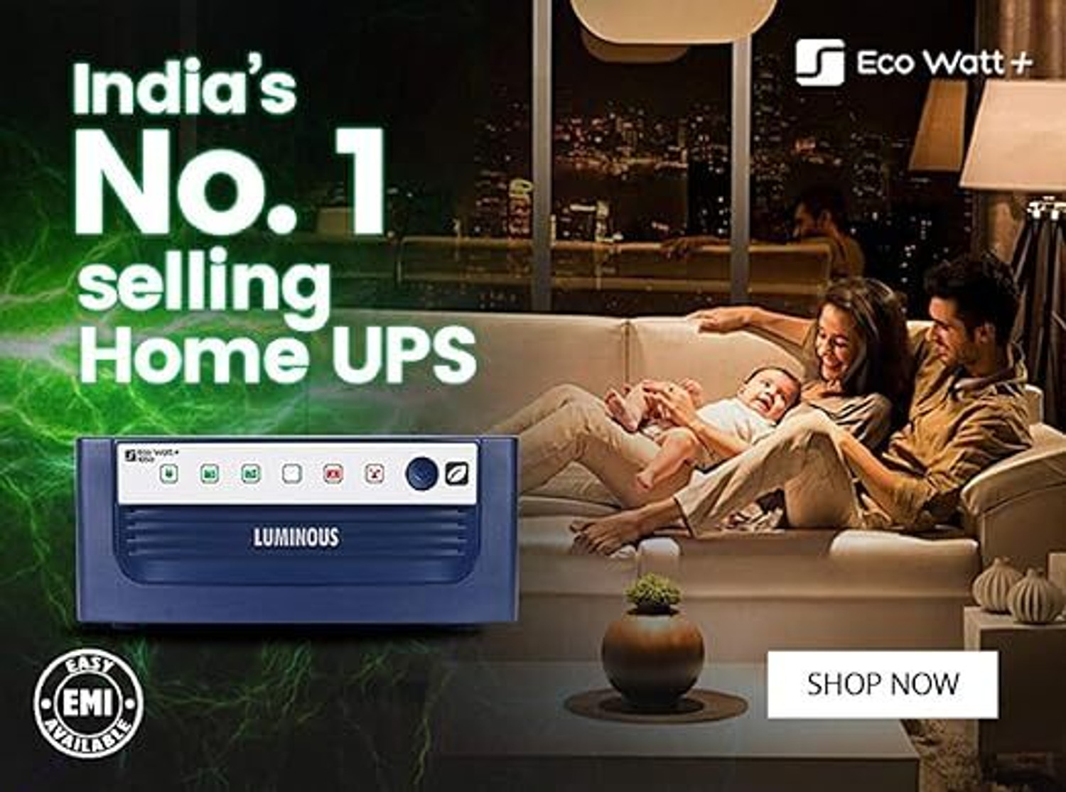 Image of LUMINOUS Shakti Charge Neo 1450 Pro Shakti Charge Neo 1450 Pro with 36 Months Warranty Square Wave Inverter