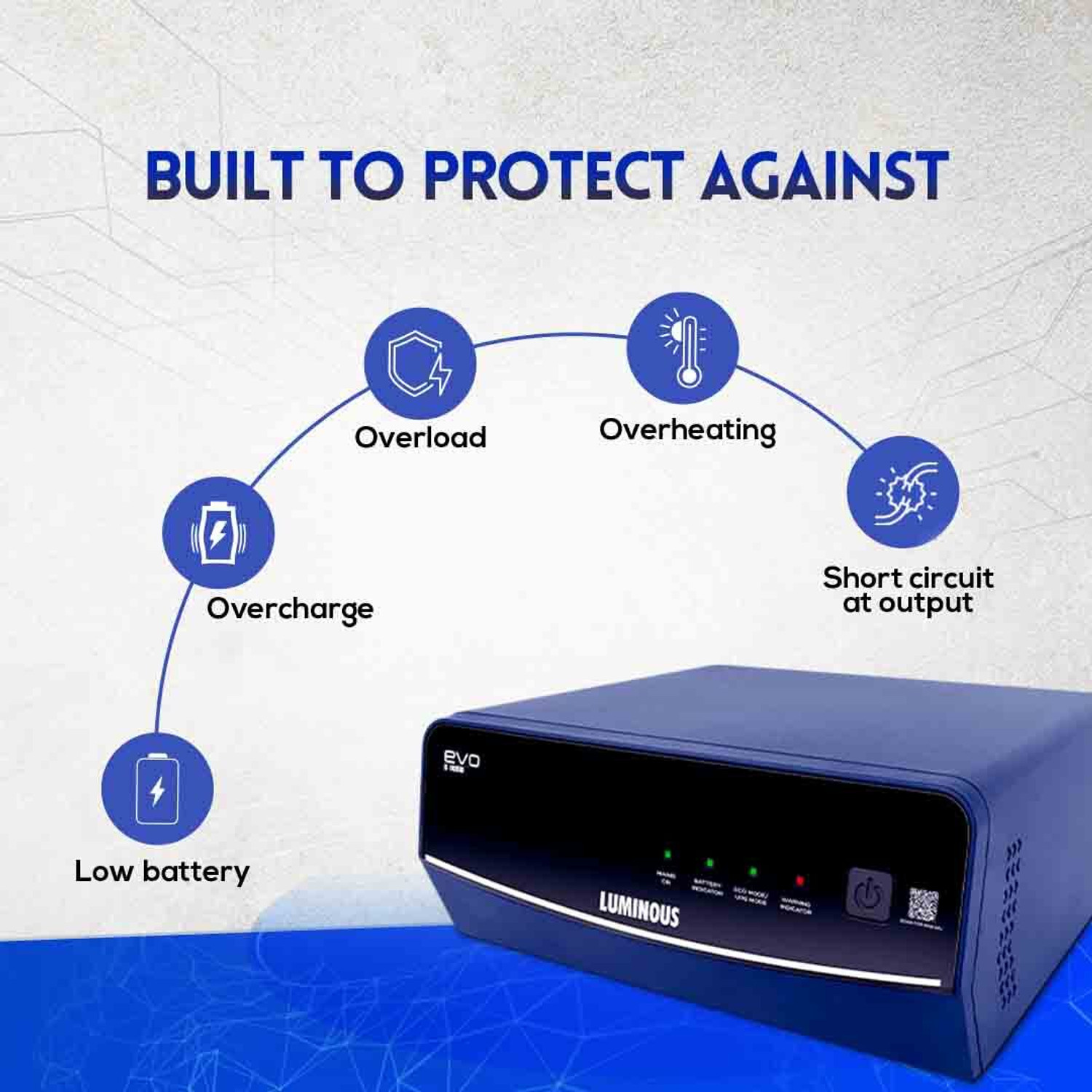 Image of LUMINOUS EVO S 1050 with 36 Months Warranty Pure Sine Wave Inverter