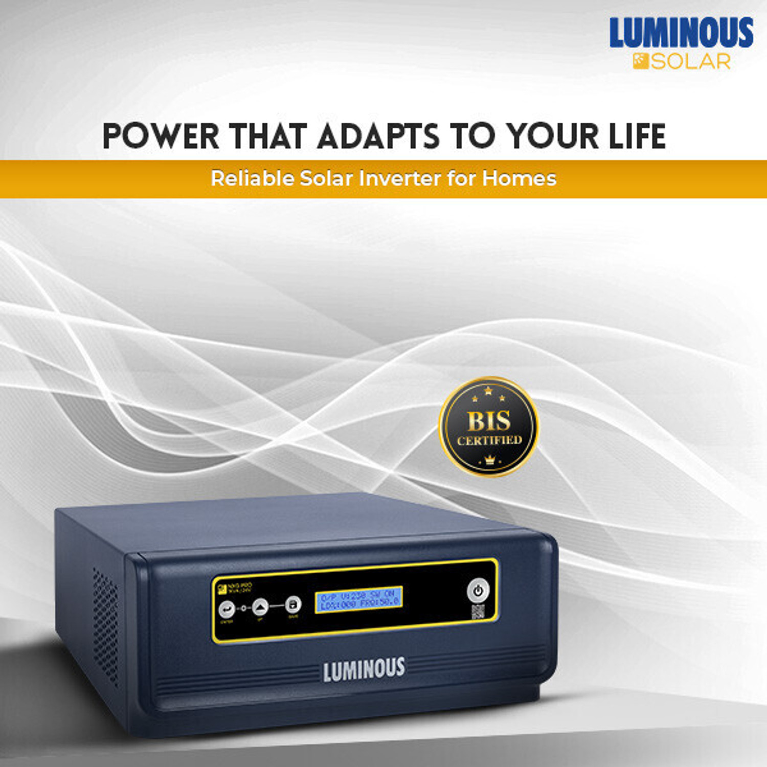 Image of LUMINOUS NXG PRO 1KVA /24V with 3 Year Warranty Solar Compatible Pure Sine Wave Inverter