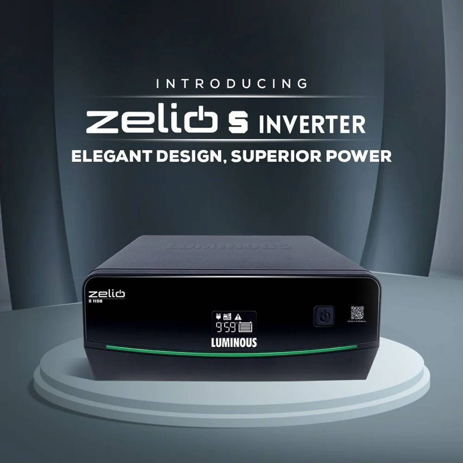 LUMINOUS Zelio S 1150/12V Inverter with LCD Display Zelio S 1150