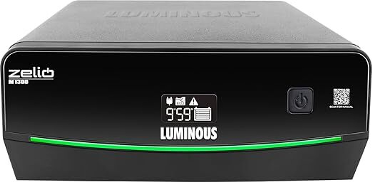 Image of LUMINOUS Zelio M 1300 /12V Inverter with LCD Display Zelio M 1300 /12V Inverter for Home and Office with 3 Year Warranty Pure Sine Wave Inverter