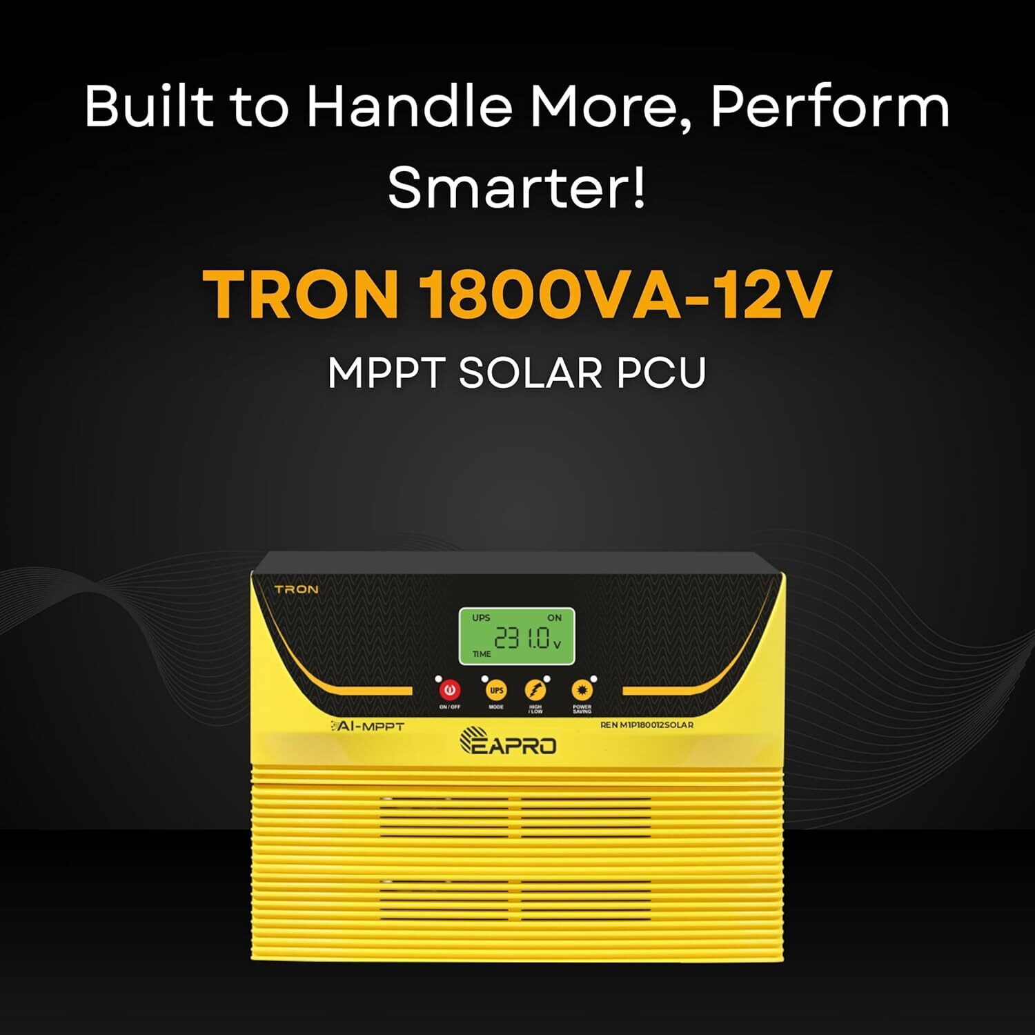 Image of eapro TRON 1800 TRON REN M1P180012SOLAR with 36 Months Warranty Solar Compatible Pure Sine Wave Inverter
