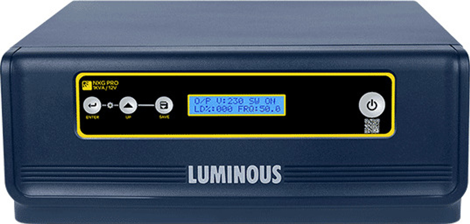 Image of LUMINOUS NXG PRO 1 KVA / 12 VOLT NXG PRO 1 KVA / 12 VOLT MPPT CHARGE CONTROLLER INBUILT with 36 Months Warranty Solar Compatible Pure Sine Wave Inverter
