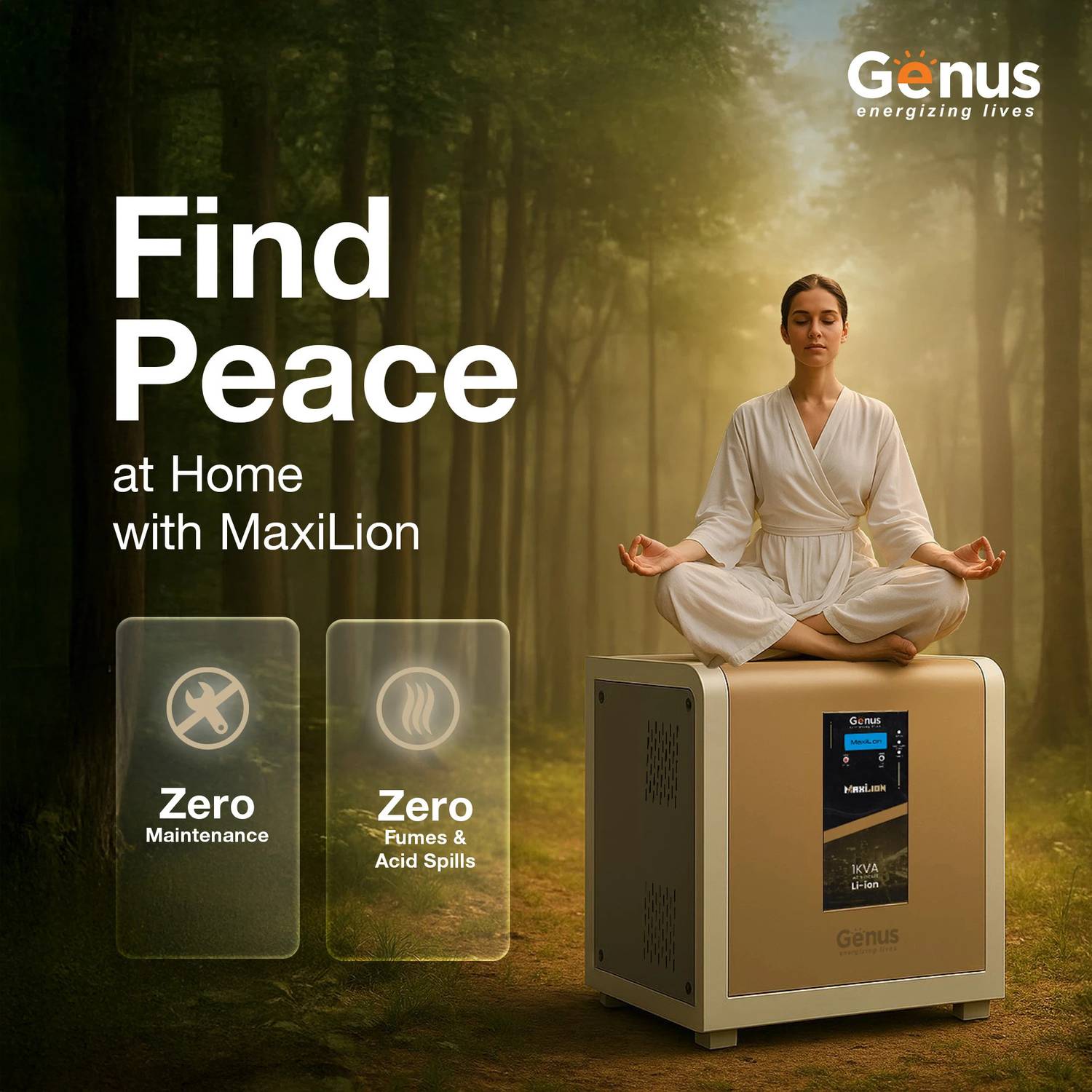 Genus 1000 VA Inverter with 1280Wh Battery - Image 3