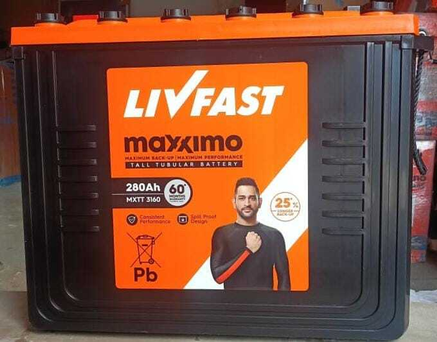 Image of Livfast 280Ah Tall Tubular Inverter Battery MXTT 3160 with 60 Months Warranty Pure Sine Wave Inverter