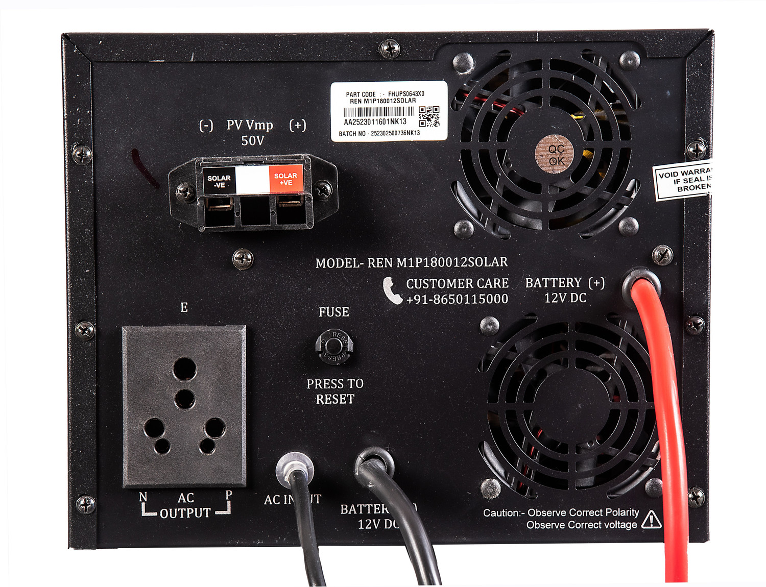 Image of eapro REN M1P180012SOLAR 1500 VA | TRON 1800 AI MPPT | 12V | with 36 Months Warranty Solar Compatible Pure Sine Wave Inverter