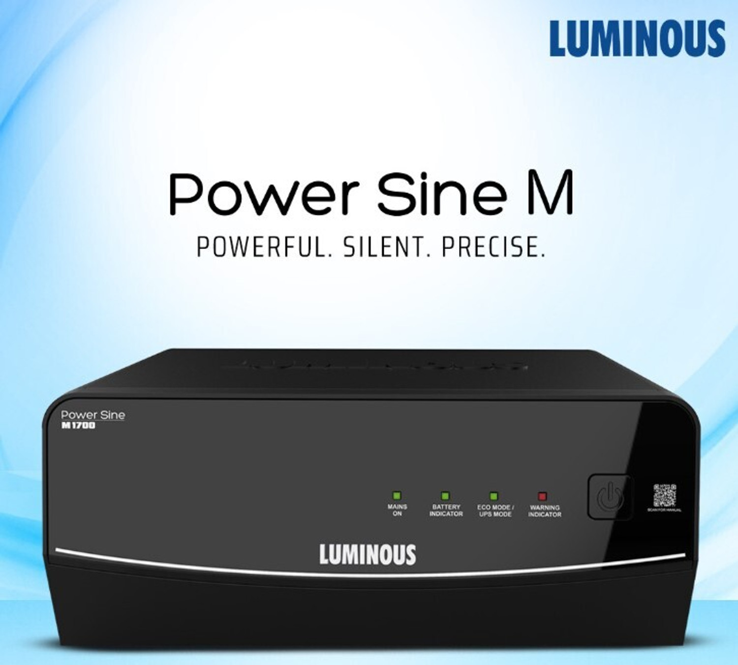 Image of LUMINOUS Power Sine M 1700 with 3 Year Warranty Pure Sine Wave Inverter