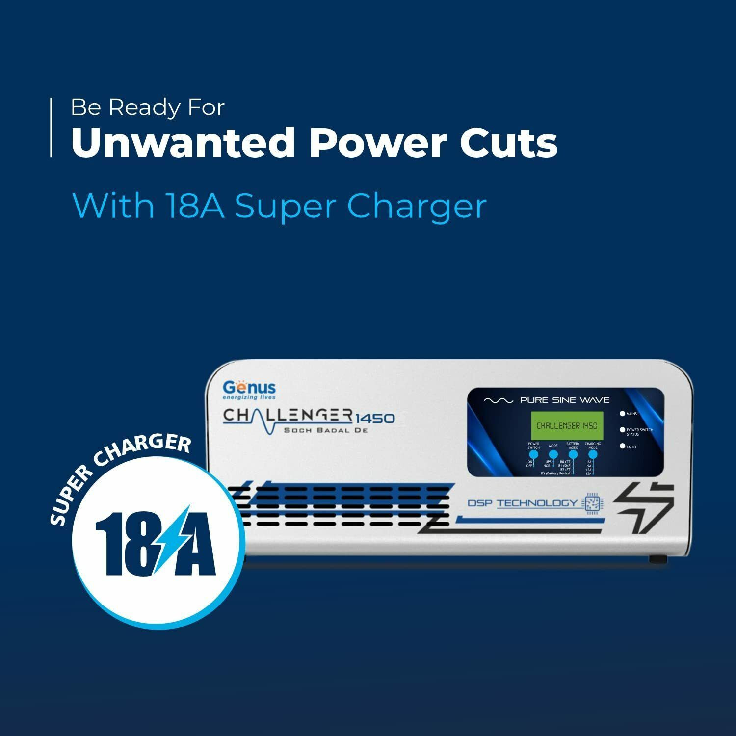 Image of Genus Challenger 1450 Challenger 1450 with 24 Months Warranty Pure Sine Wave Inverter