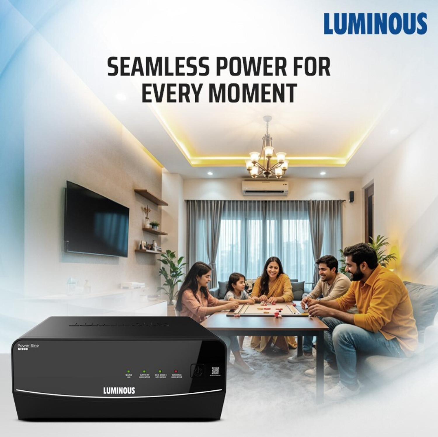 Image of LUMINOUS Power Sine M 900 with 3 Year Warranty Pure Sine Wave Inverter