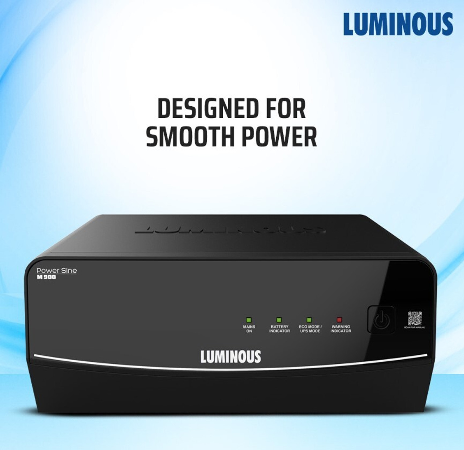 Image of LUMINOUS Power Sine M 900 with 3 Year Warranty Pure Sine Wave Inverter