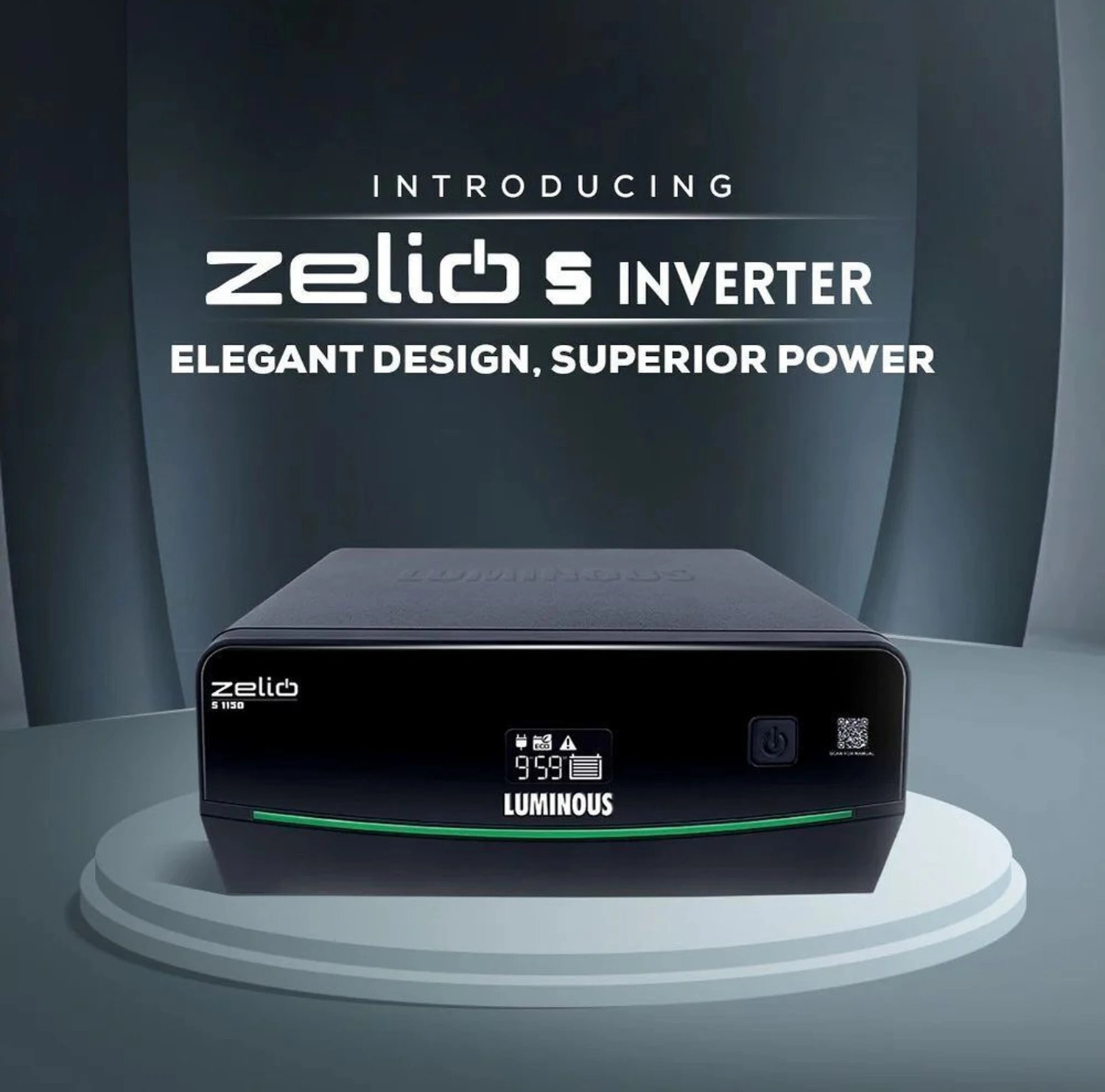 Image of LUMINOUS S 1150 /12V With LCD Display Best inverter For Home And Office Zelio S 1150 Best Inverter with UPS Mode For Home And Office with 36 Months Warranty Pure Sine Wave Inverter