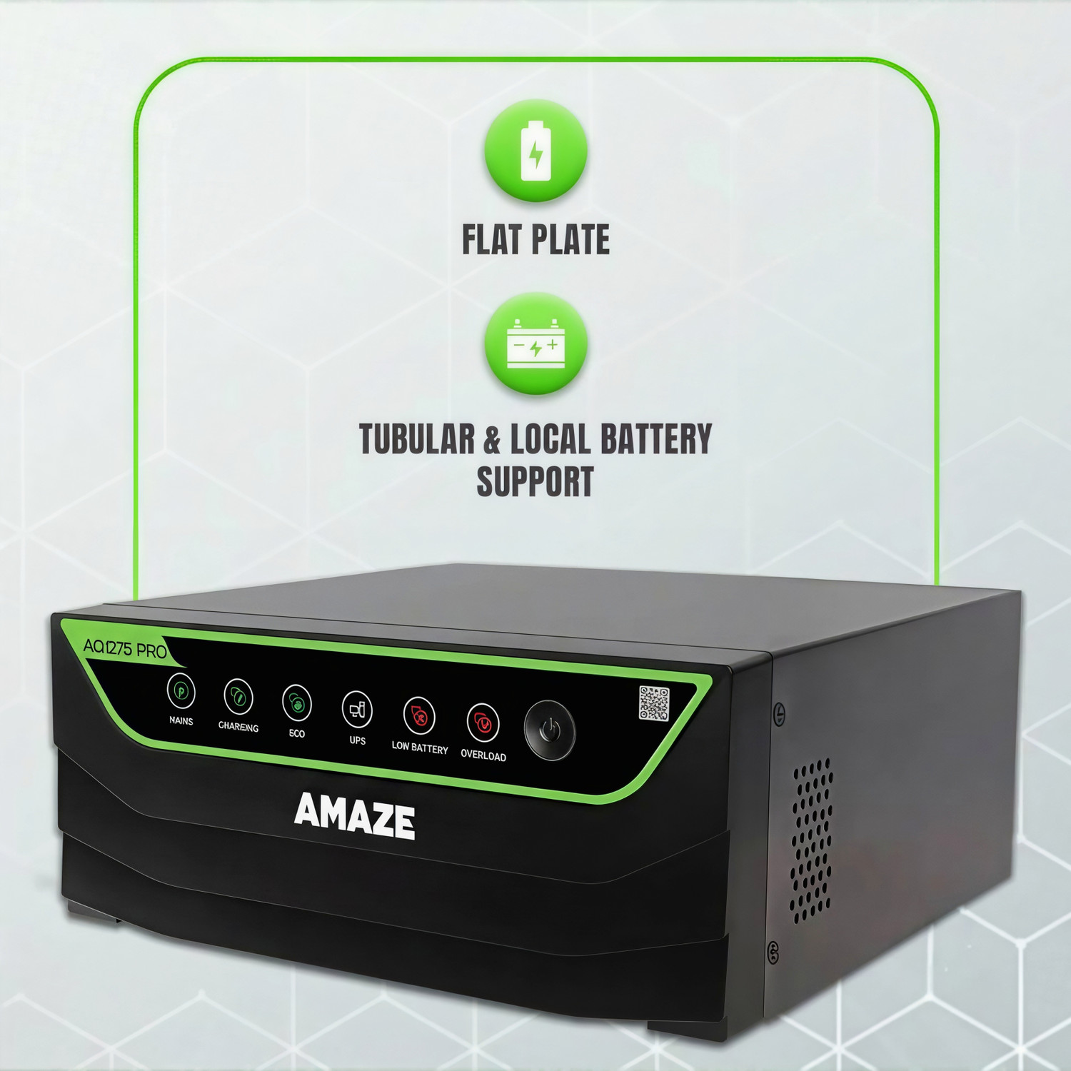 Image of AMAZE AQ1275 Pro Inverter Best Inverter For Home And Office with 3 Year Warranty Square Wave Inverter