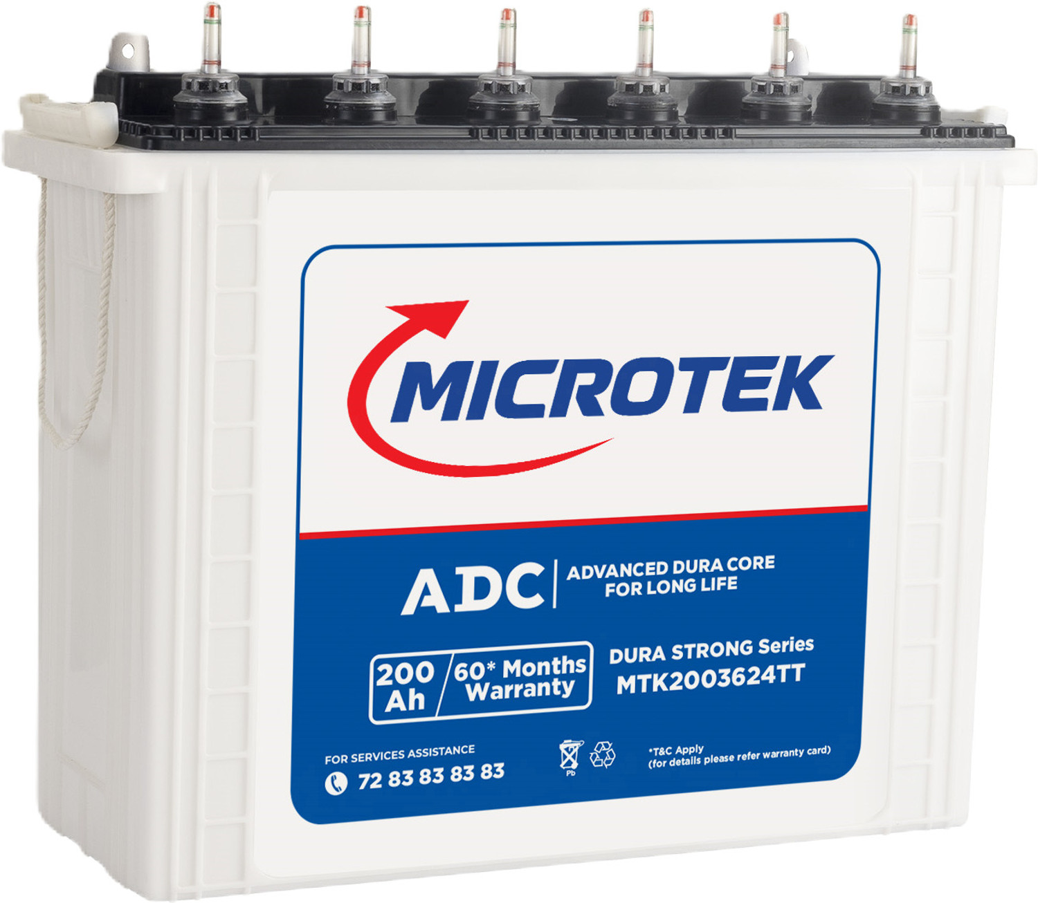 Image of Microtek MTK2003624TT 200Ah /12V Inverter Battery Pure Sine Wave Inverter