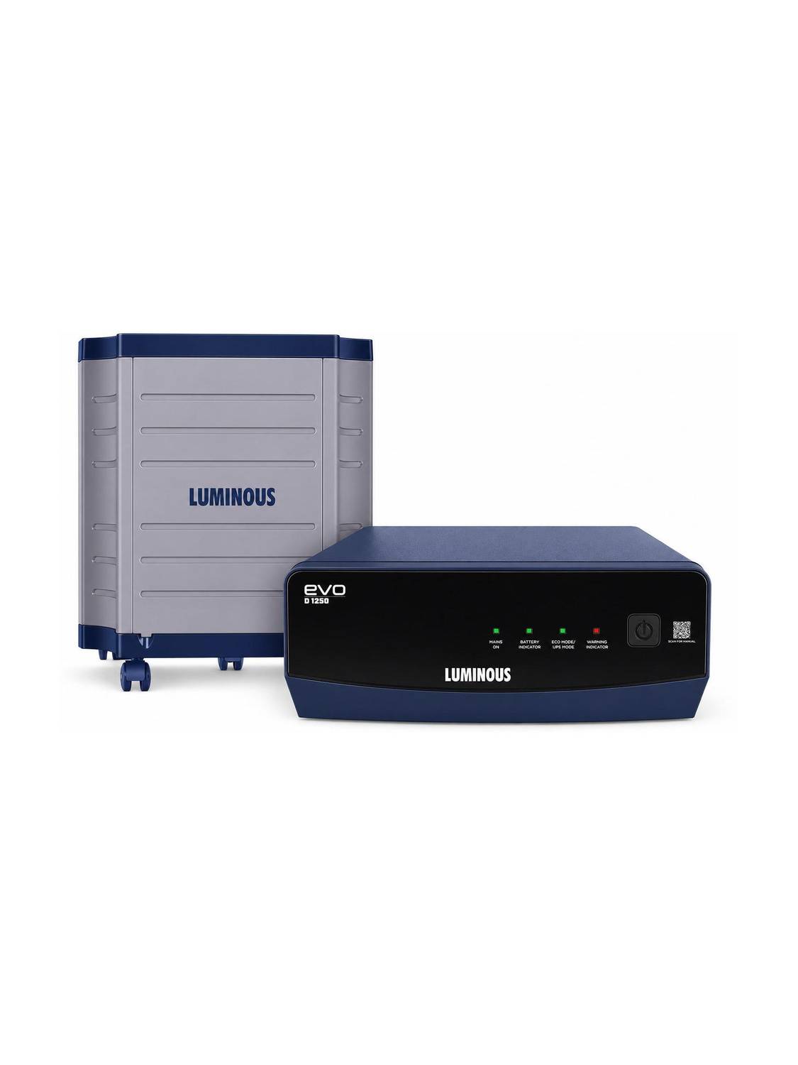 LUMINOUS EVO D 1250/12V Inverter with Trolley for Inverter and Battery with 36 Months Warranty Square Wave Inverter