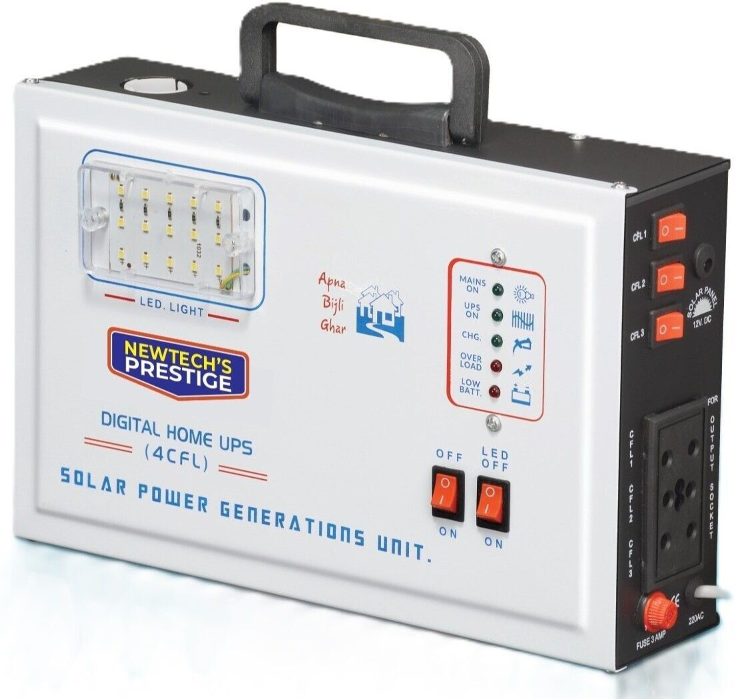 Image of Radiance NP-150 UPS WITH EXIDE BATTERY INVERTER WITH 12V 7.2 AH ( EXITE BATTERY WARRANTY 1 YEAR) Solar Compatible Square Wave Inverter