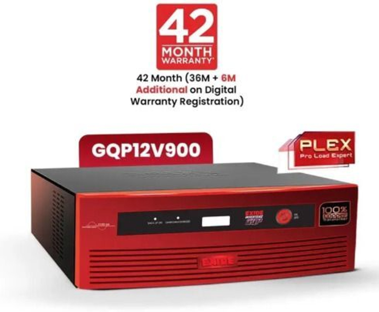Image of EXIDE GQP N-GQP900VA with 42 Months Warranty Pure Sine Wave Inverter
