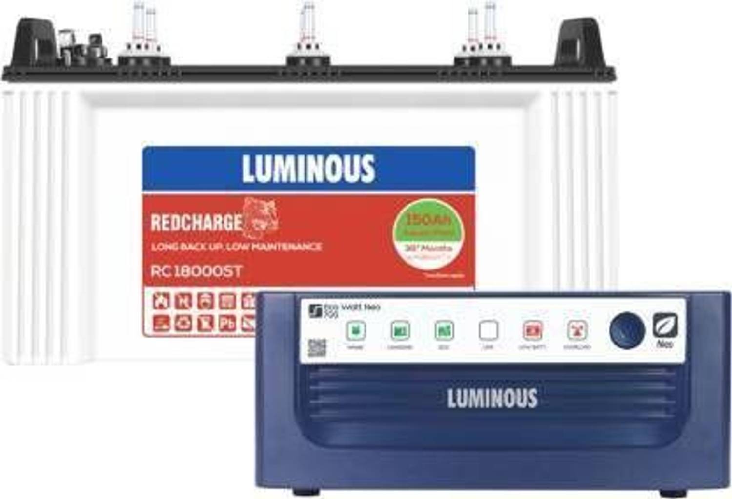 LUMINOUS tc18000st Eco Watt Neo 700 with RC18000ST with 36 Months Warranty Square Wave Inverter