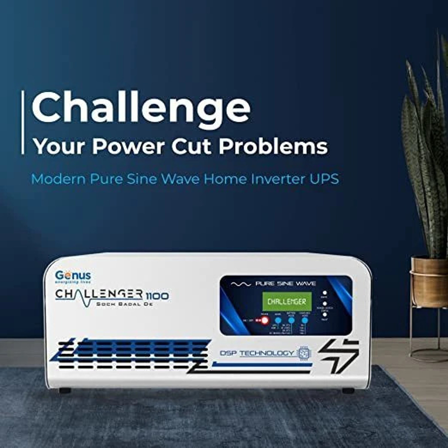Image of Genus 12V 40A 825 VA Challenger 1100 with 24 Months Warranty Pure Sine Wave Inverter