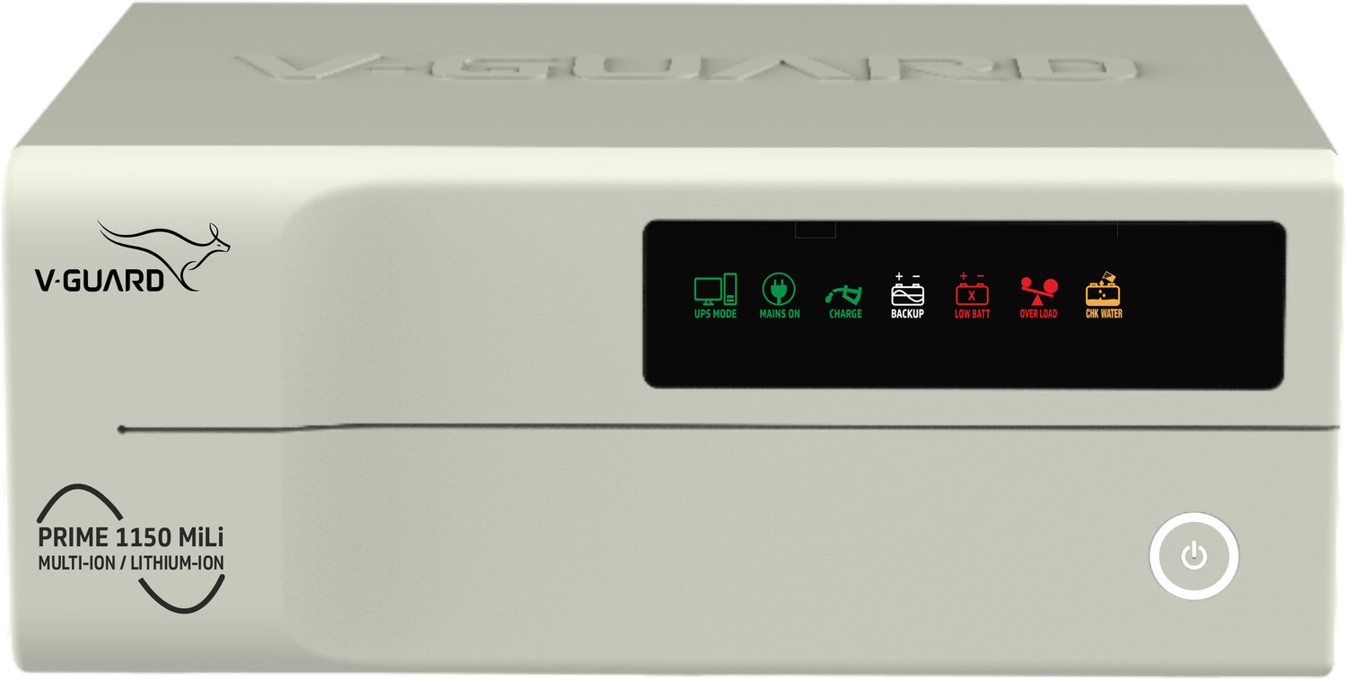 Image of V-Guard Prime 1150 MiLi 1000VA /800W Prime 1150 MiLi with 3 Year Warranty Pure Sine Wave Inverter